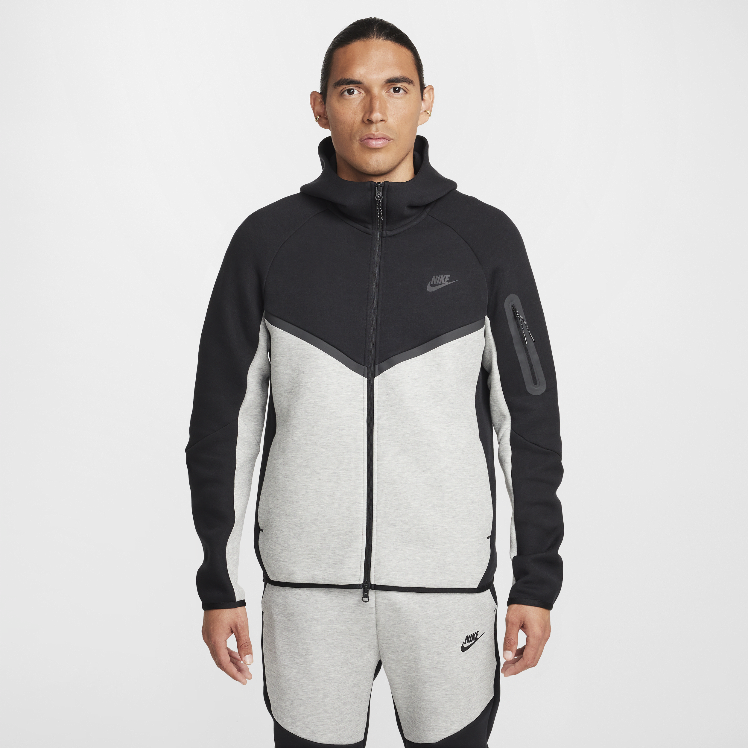 Nike Mens Tech Fleece Full-zip Windrunner Hoodie In Black