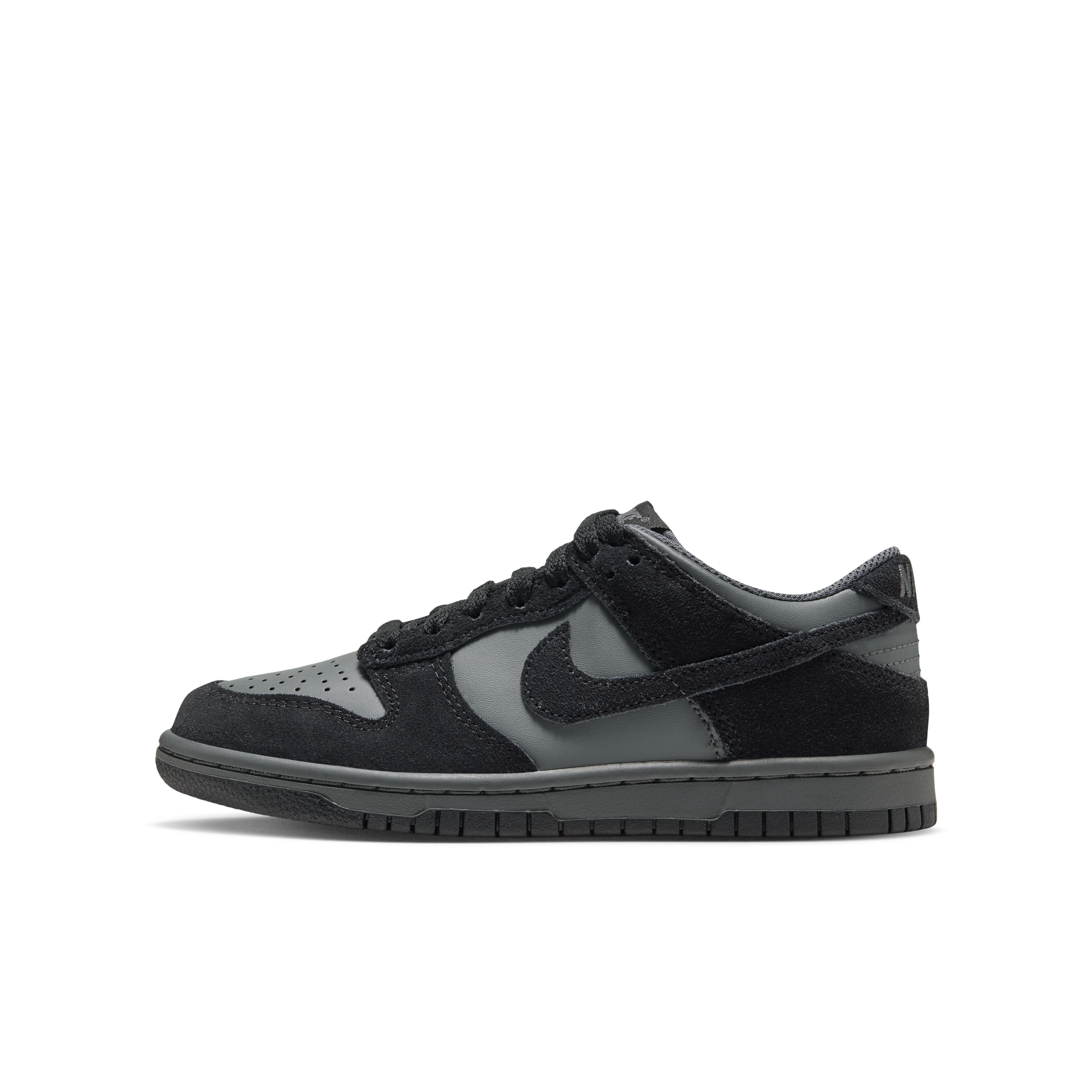 Nike Big Boys and Big Girls Dunk Low Retro Sneakers from Finish Line - Iron Gray, Black