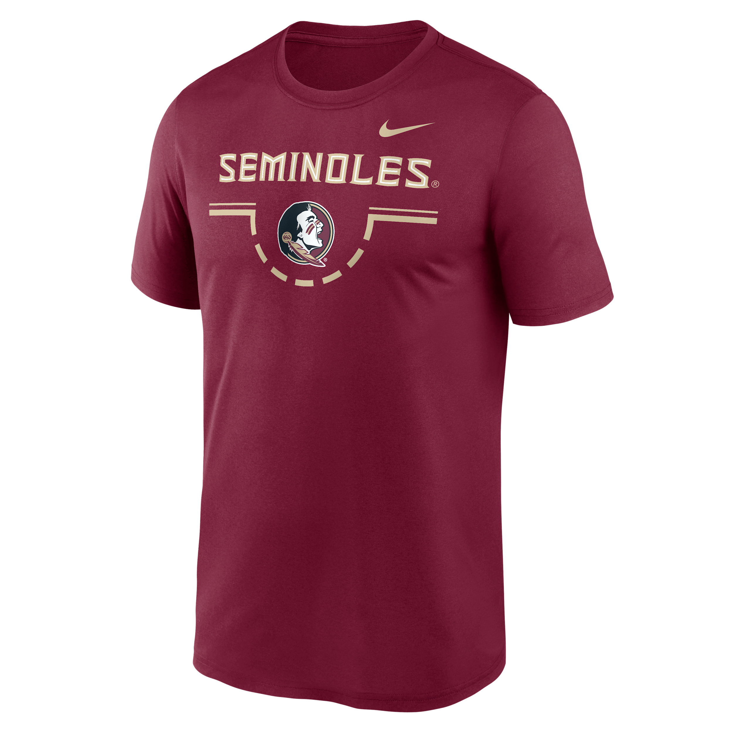 Florida State Courtside Nike Men's Dri-FIT College T-Shirt in Red | 02TI69XFTN-5DA