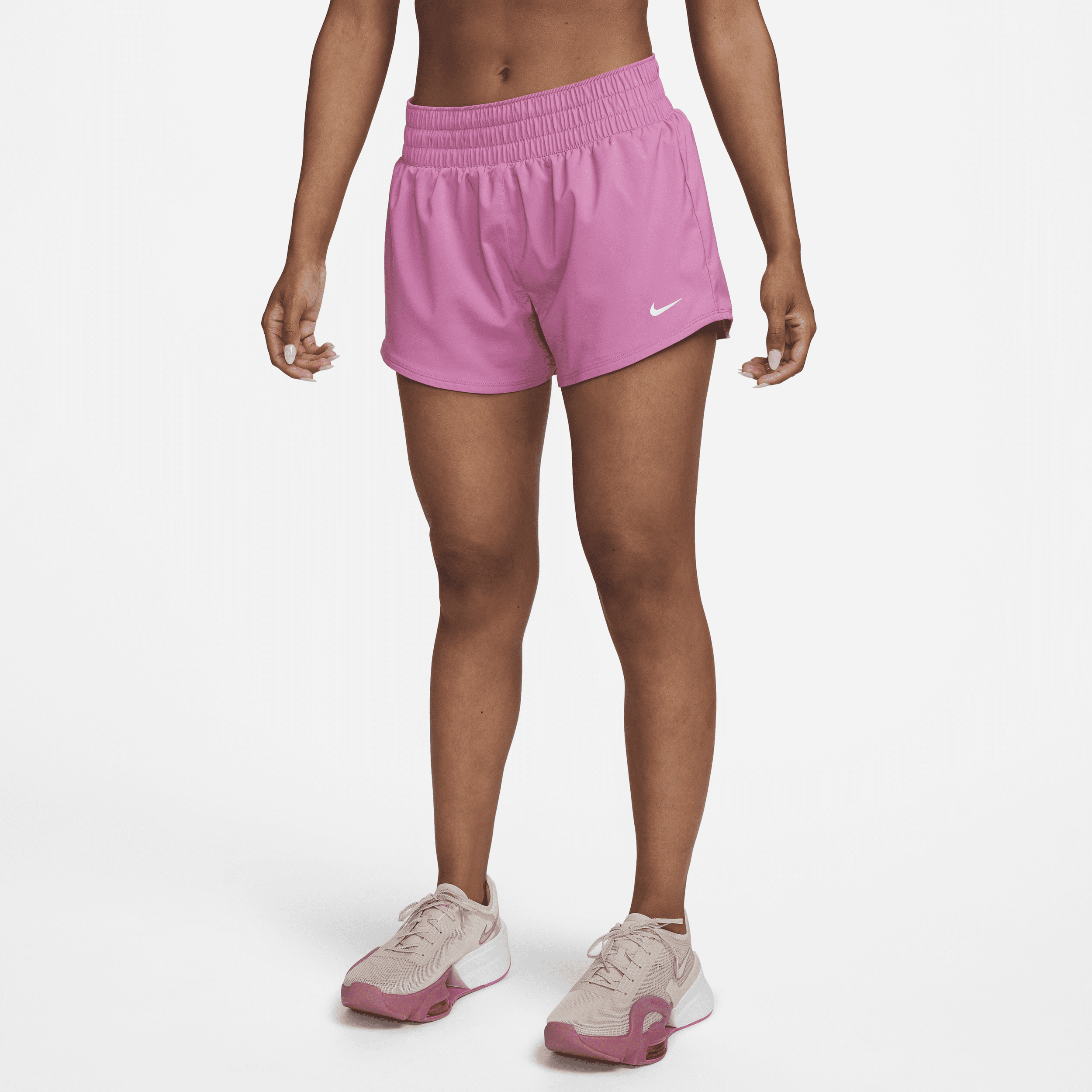 NIKE WOMEN'S ONE DRI-FIT MID-RISE 3" BRIEF-LINED SHORTS,1008061469