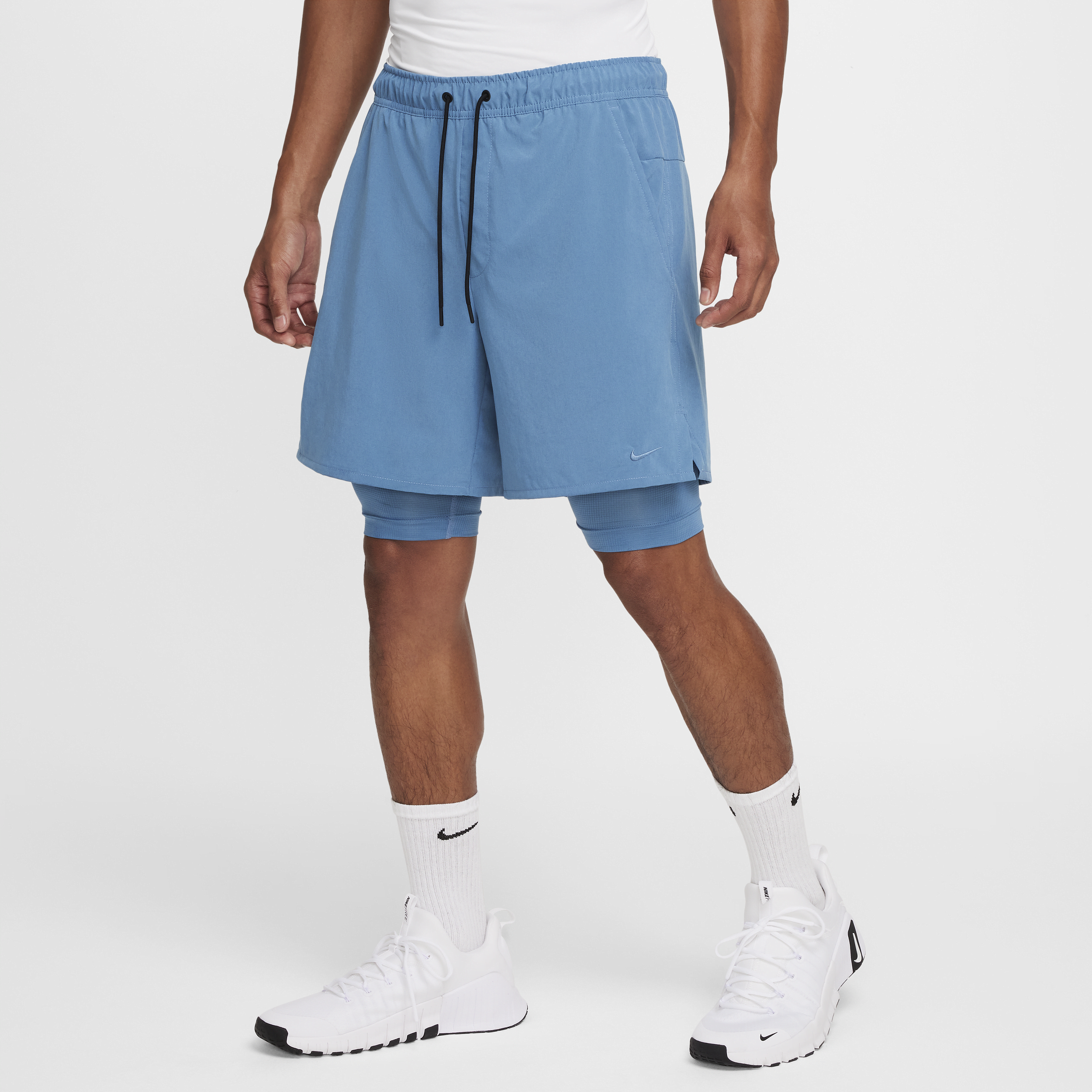 Nike Men's Unlimited Dri-fit 7" 2-in-1 Versatile Shorts In Blue