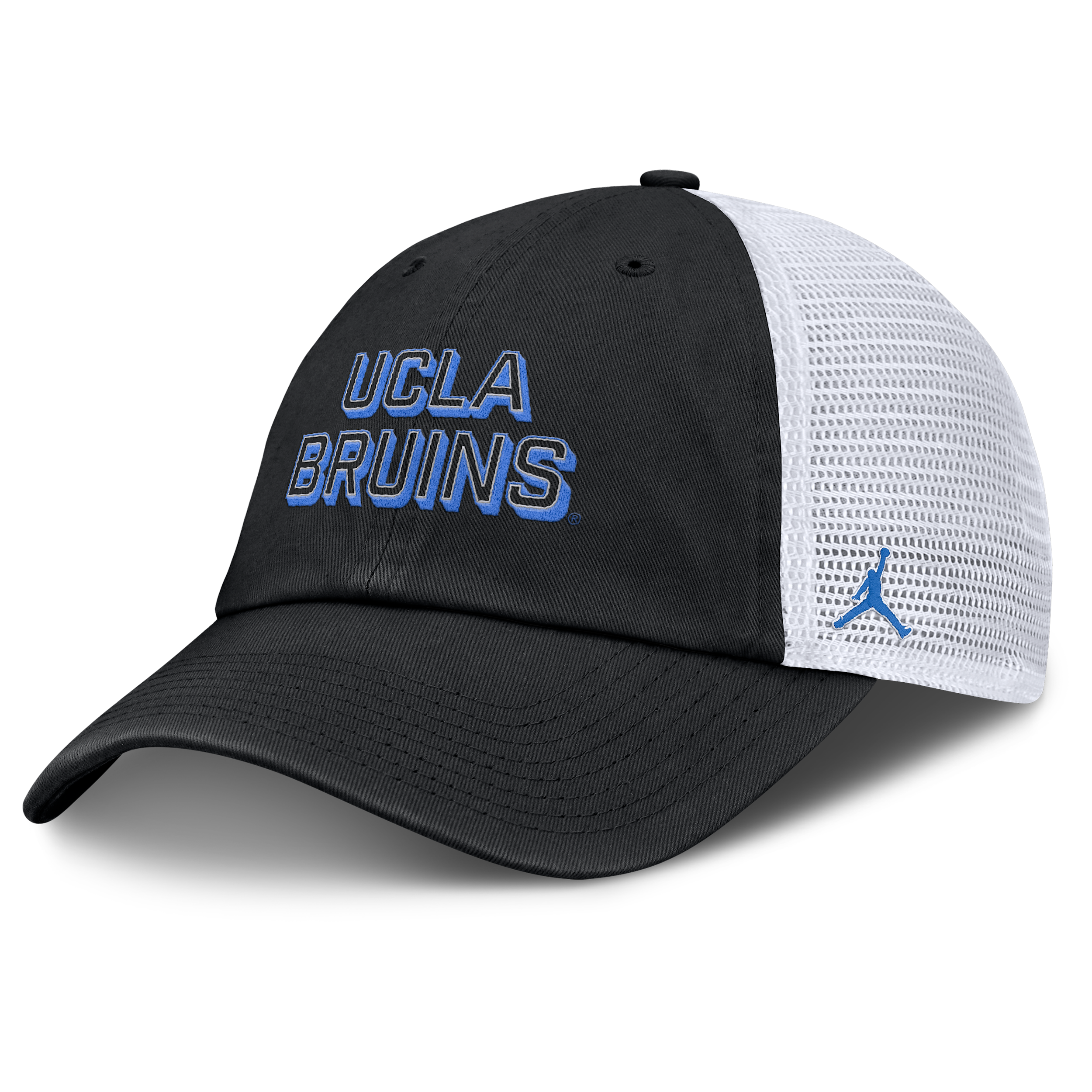 Nike Men's Ucla On-field Club Gameday Jordan Brand College Trucker Adjustable Hat In White