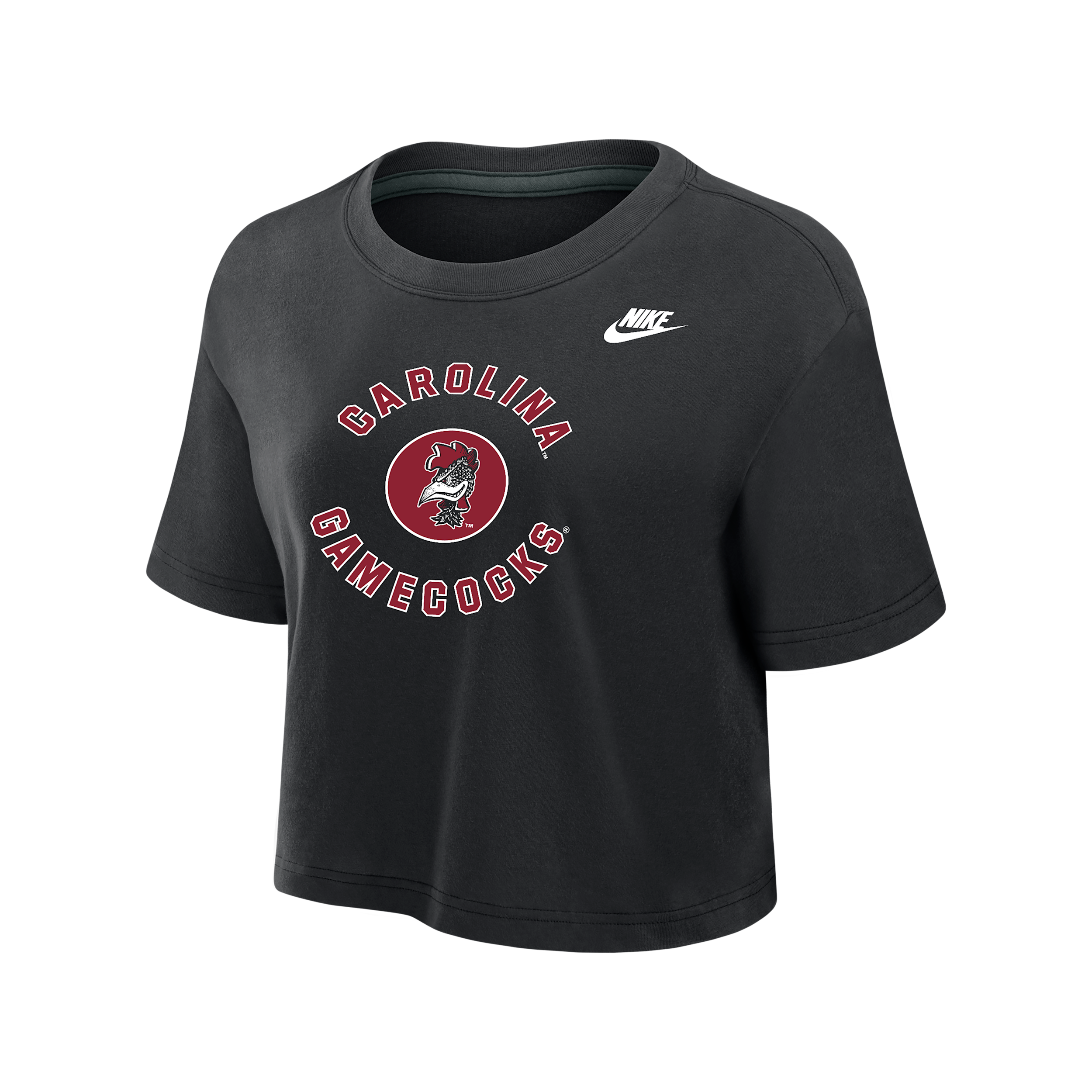 South Carolina Gamecocks Nike Women's Dri-FIT Cropped T-Shirt in Black | W11840P404SCAR-BLK