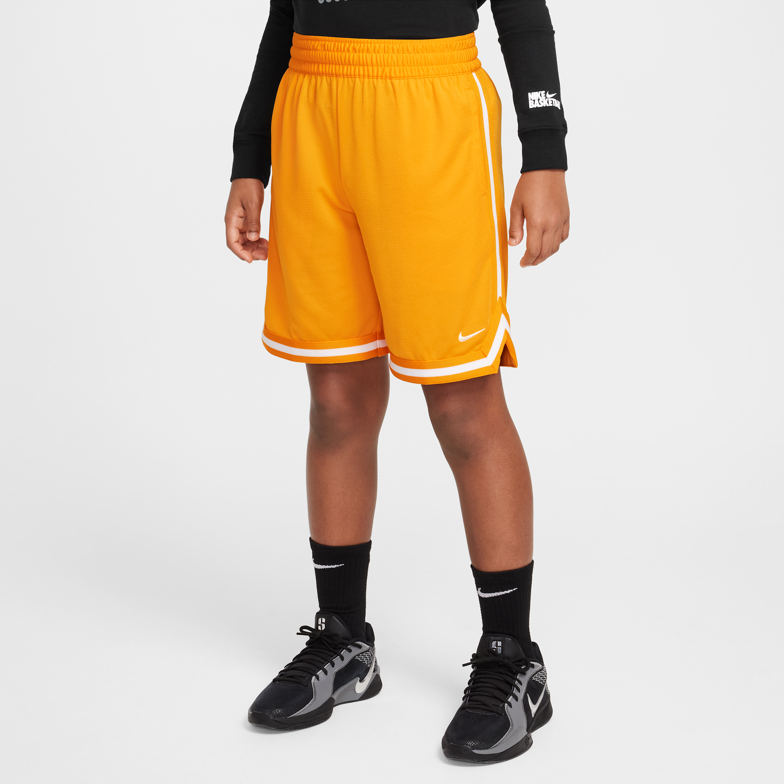 Nike Dri-fit Dna Big Kids' (boys') Basketball Shorts In Orange