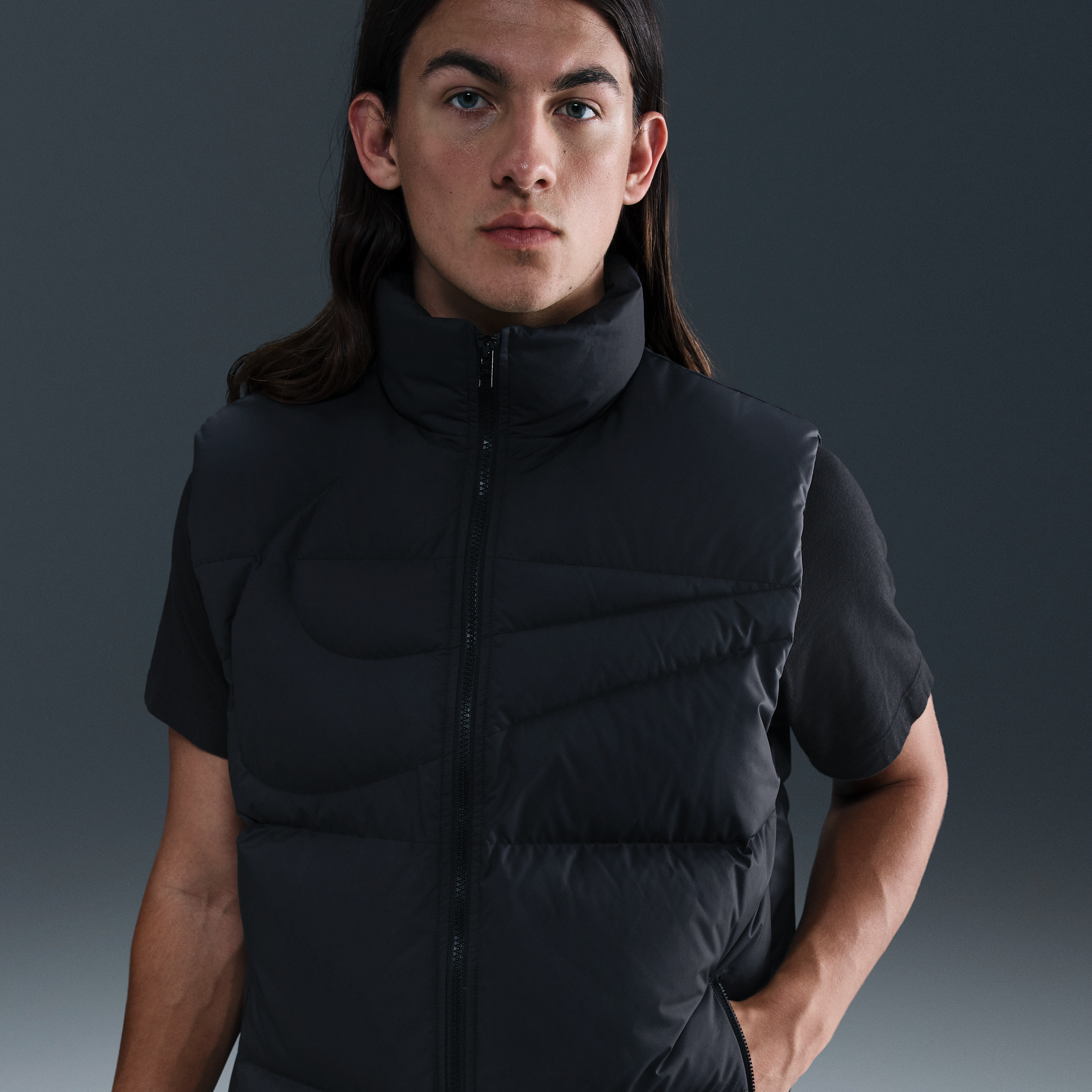 Nike Men's  Sportswear Club Therma-fit Loose Vest In Black