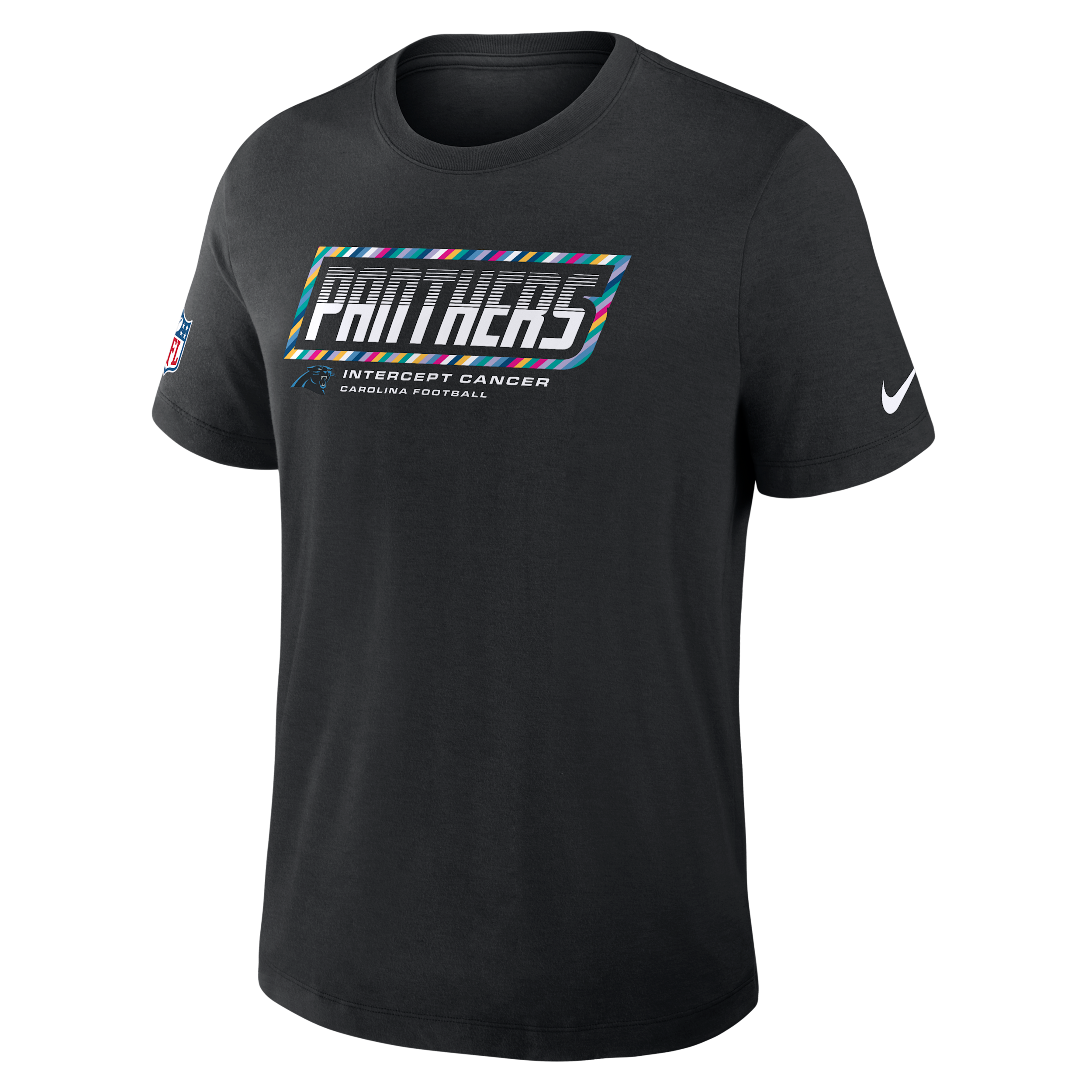 Carolina Panthers Crucial Catch Sideline Nike Men's Dri-FIT NFL T-Shirt in Black | 034J00AZU5-F9R
