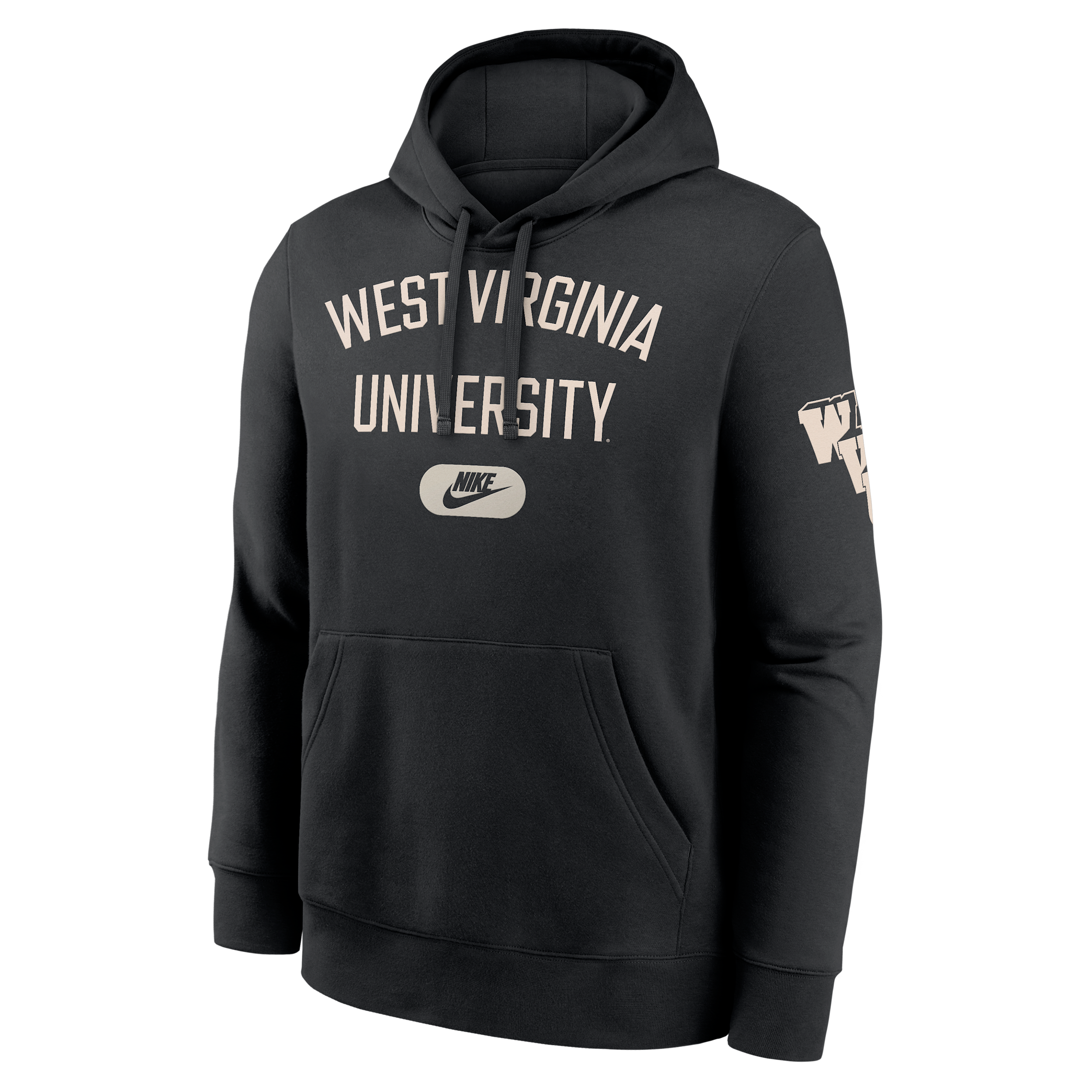 Nike Black West Virginia Mountaineers Club Fleece Fashion Hoodie In Black