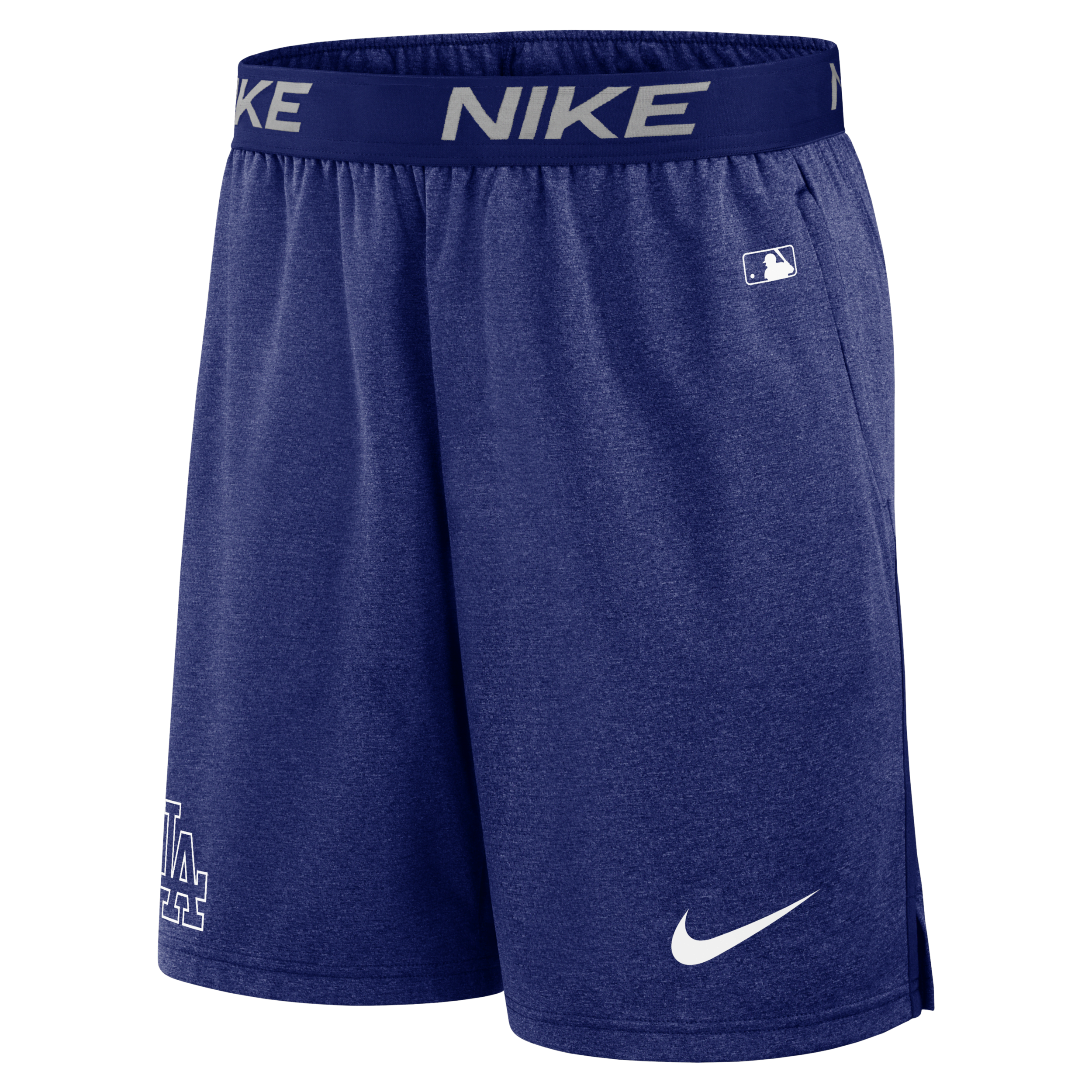 Nike Men's Black Los Angeles Dodgers Authentic Collection Practice Performance Shorts In Blue
