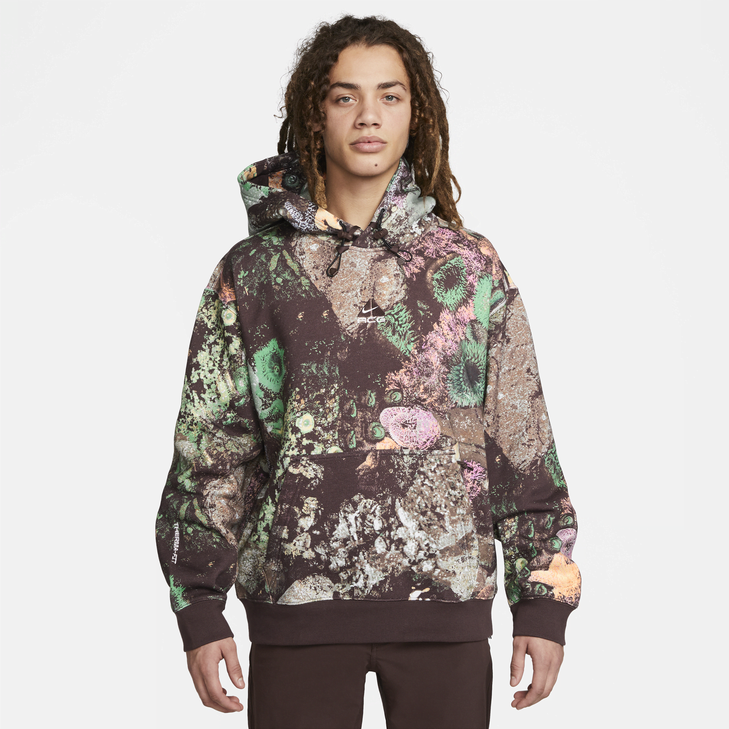 Nike Unisex  Acg Therma-fit Tuff Fleece Pullover Hoodie In Orange