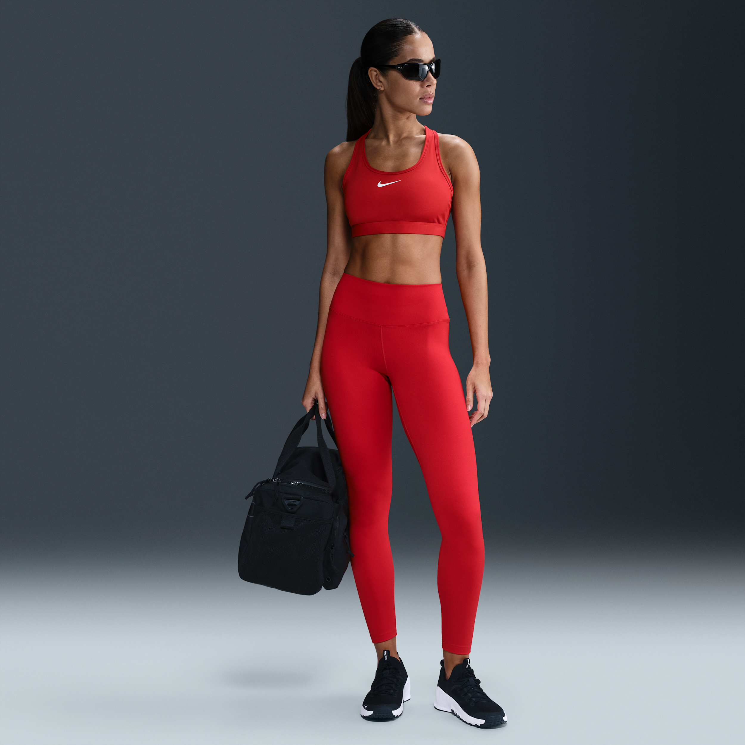 Nike Women's One High-waisted Full-length Leggings In Red