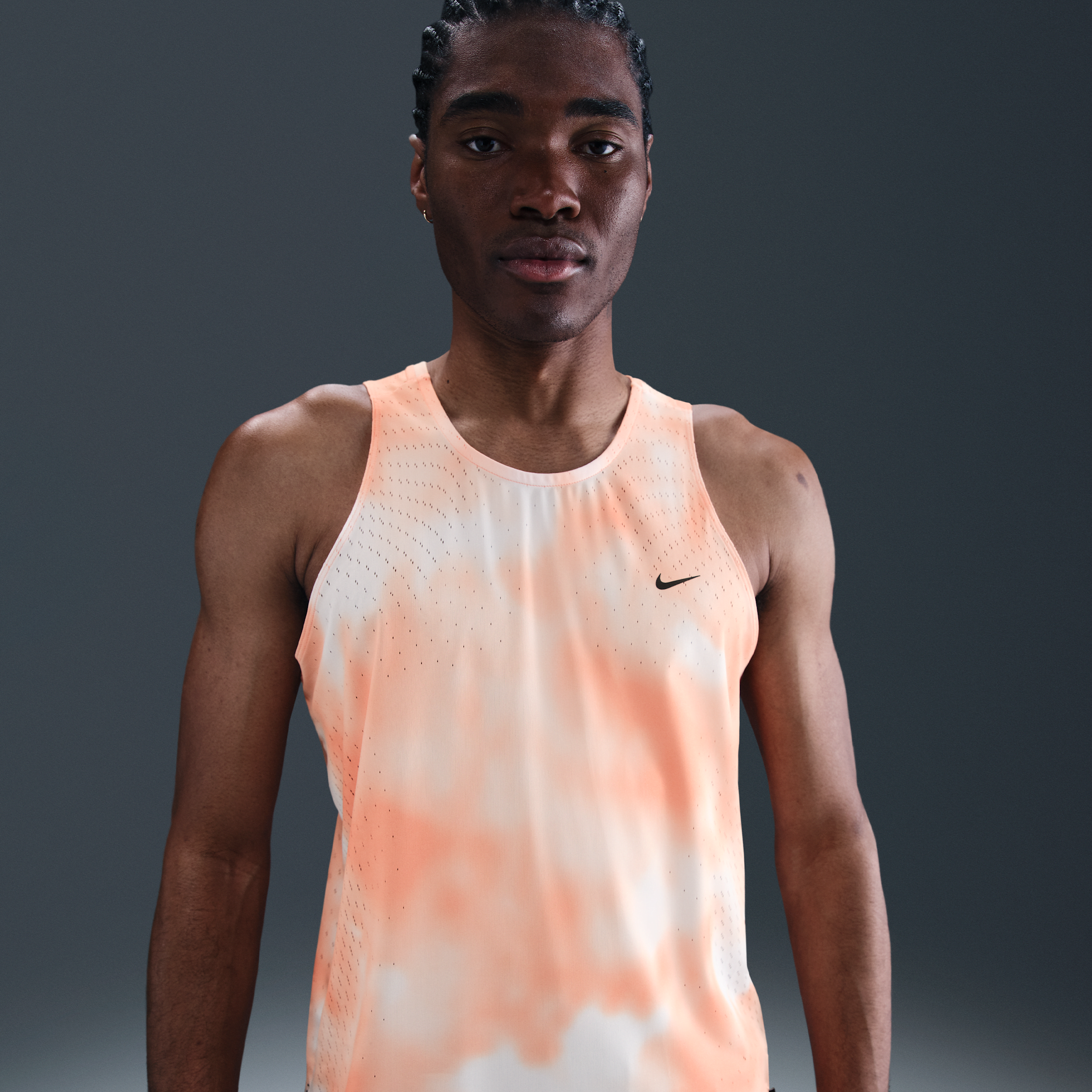 Nike Men's Running Division Breathe Dri-fit Adv Running Tank Top In Orange
