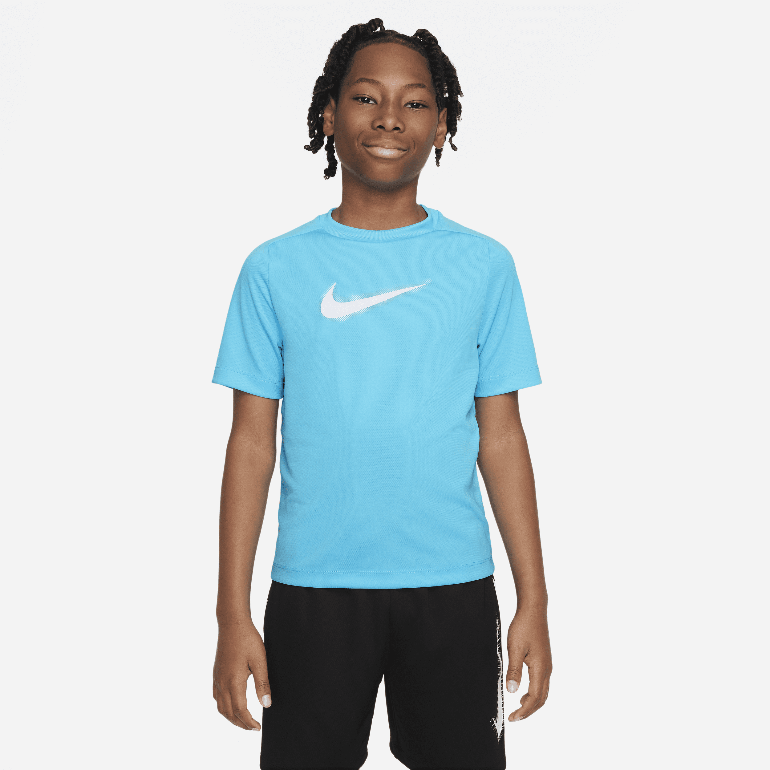 Nike Multi Big Kids' (boys') Dri-fit Graphic Training Top In Blue