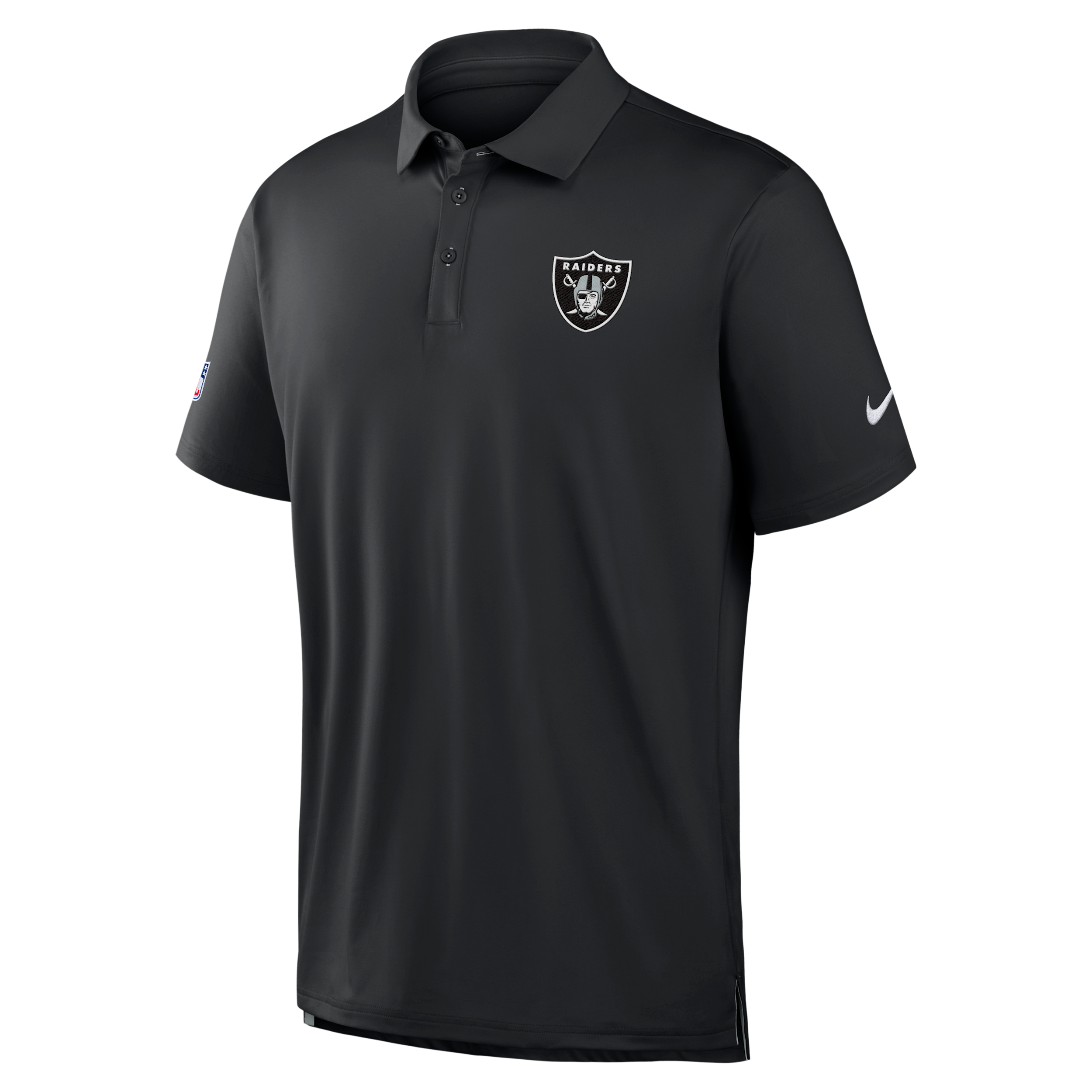 Men's Nike Black Las Vegas Raiders Sideline Powerful Blocking Dri-FIT Tour Polo