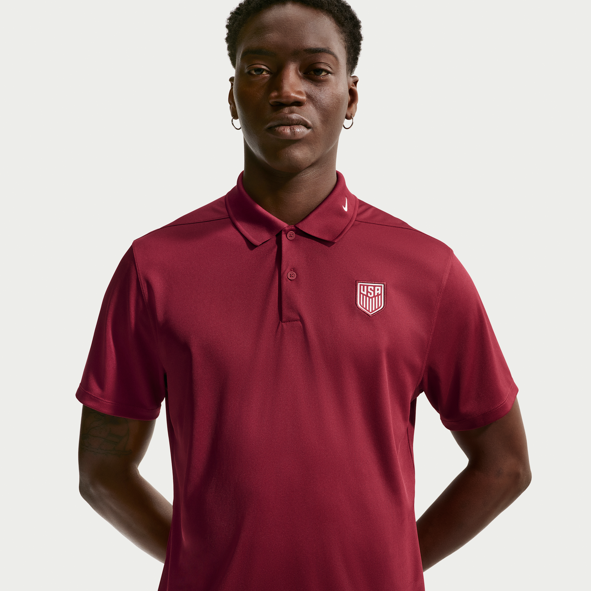 USMNT Victory Nike Men's Dri-FIT Soccer Polo in Red | IB6220-677