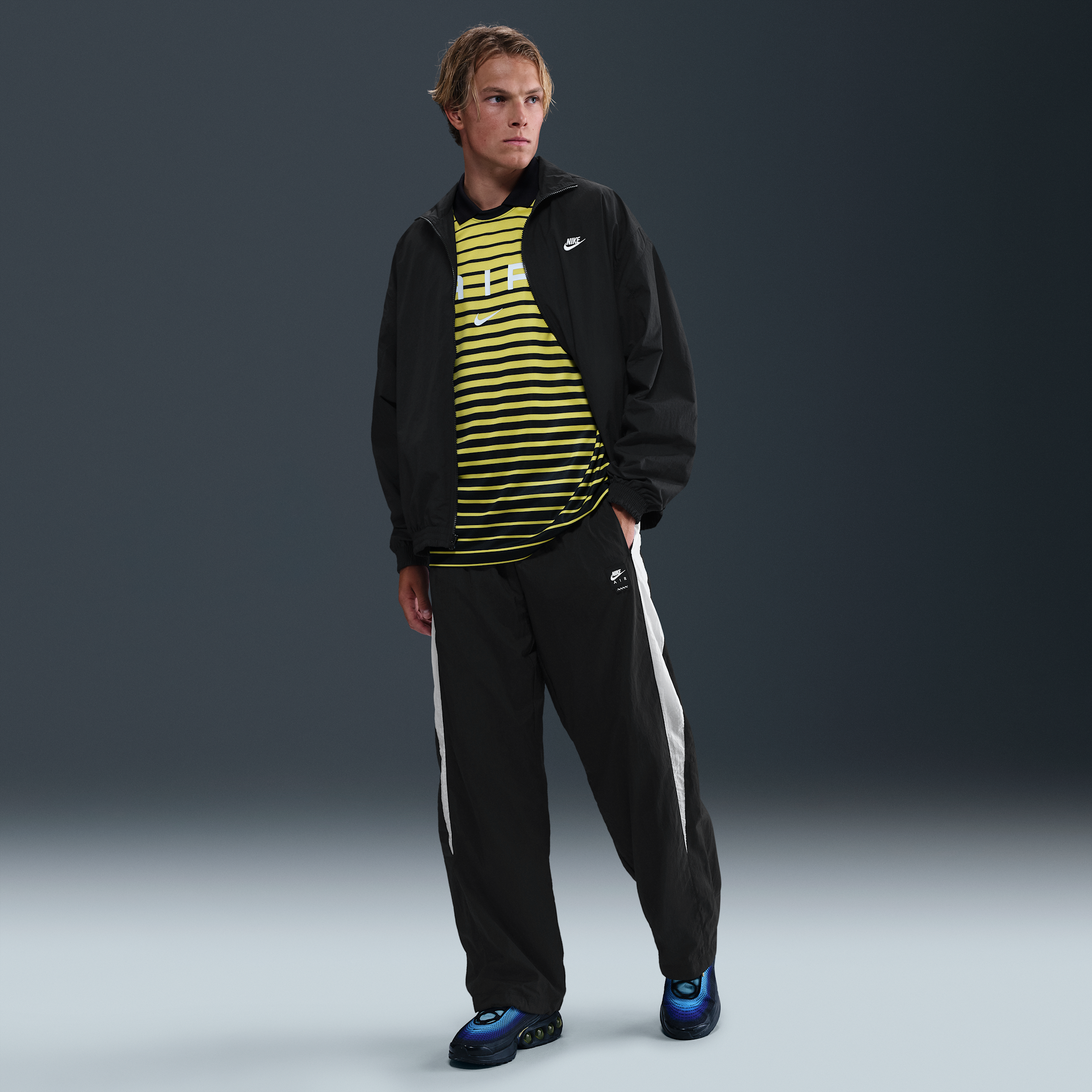 Nike Men's Air Woven Track Pants In Black