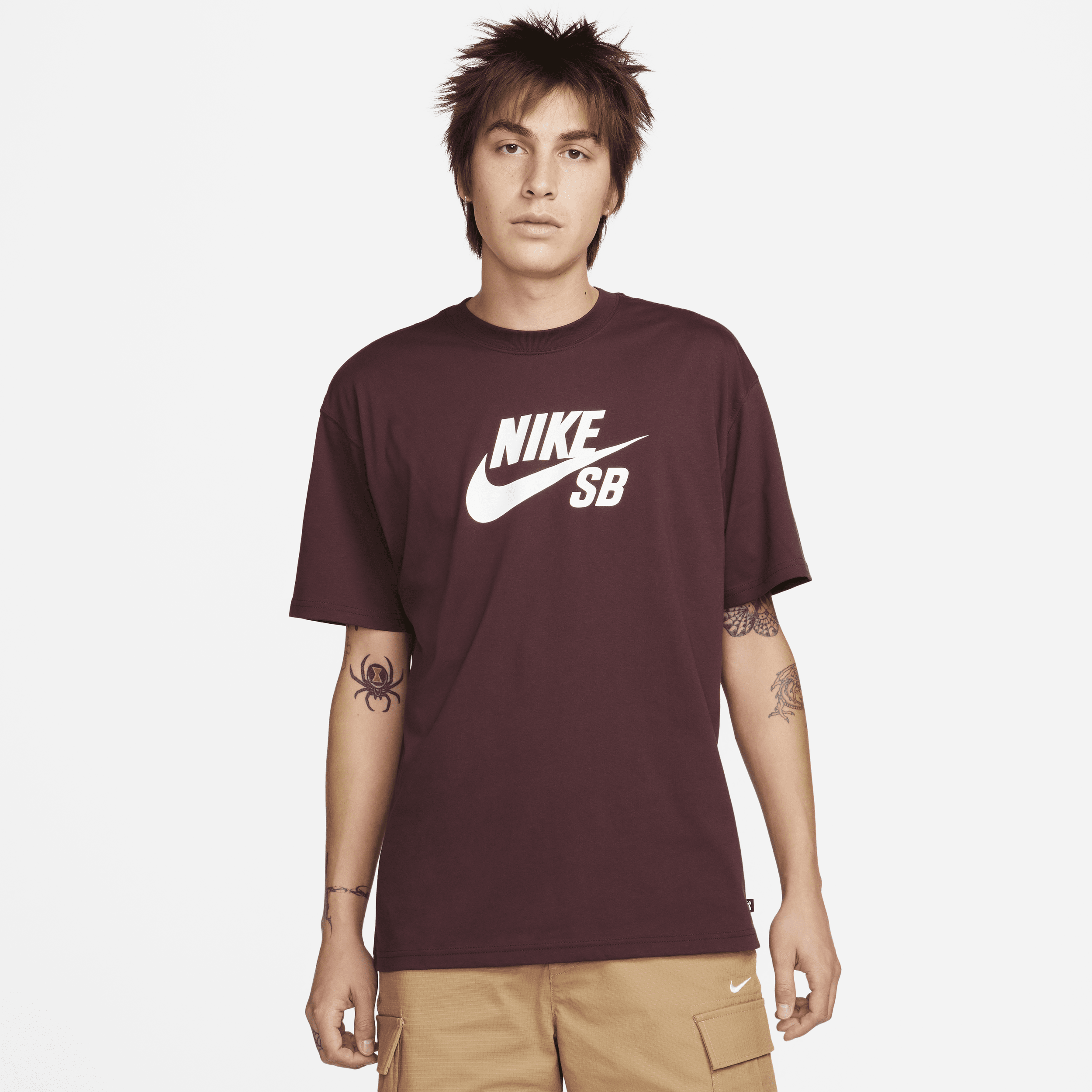 Nike Men's  Sb Logo Skate T-shirt In Red