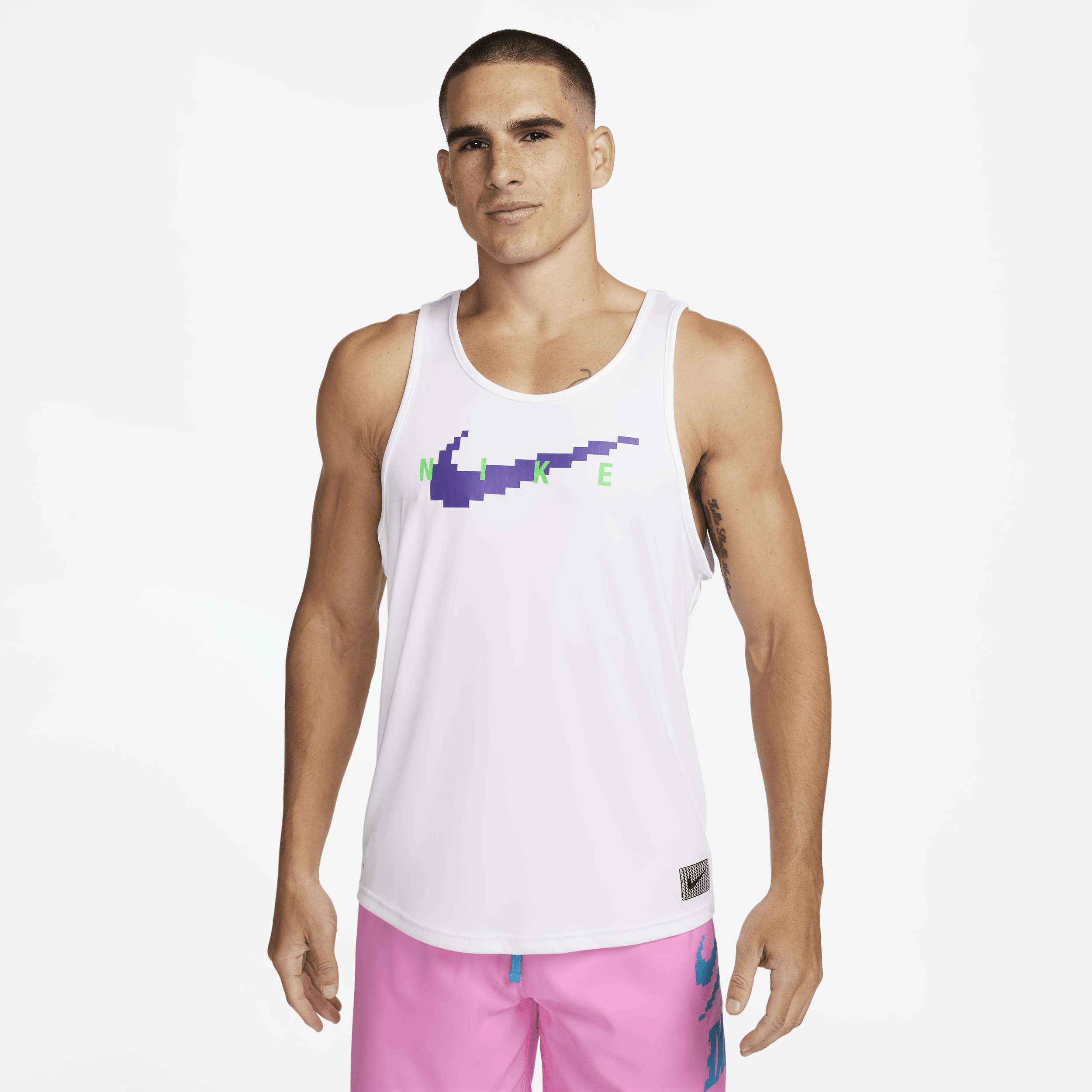 Nike Men's Swim Tank Top In White