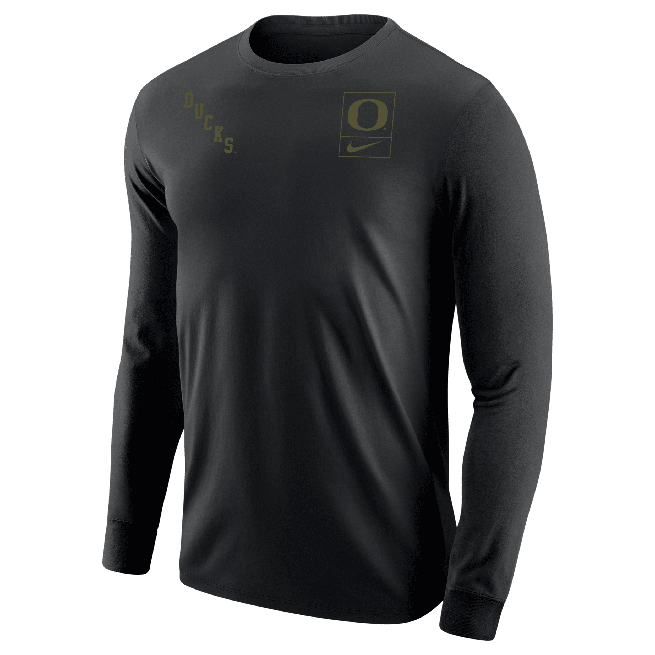 Nike Oregon Olive Pack  Men's College Long-sleeve T-shirt In Black