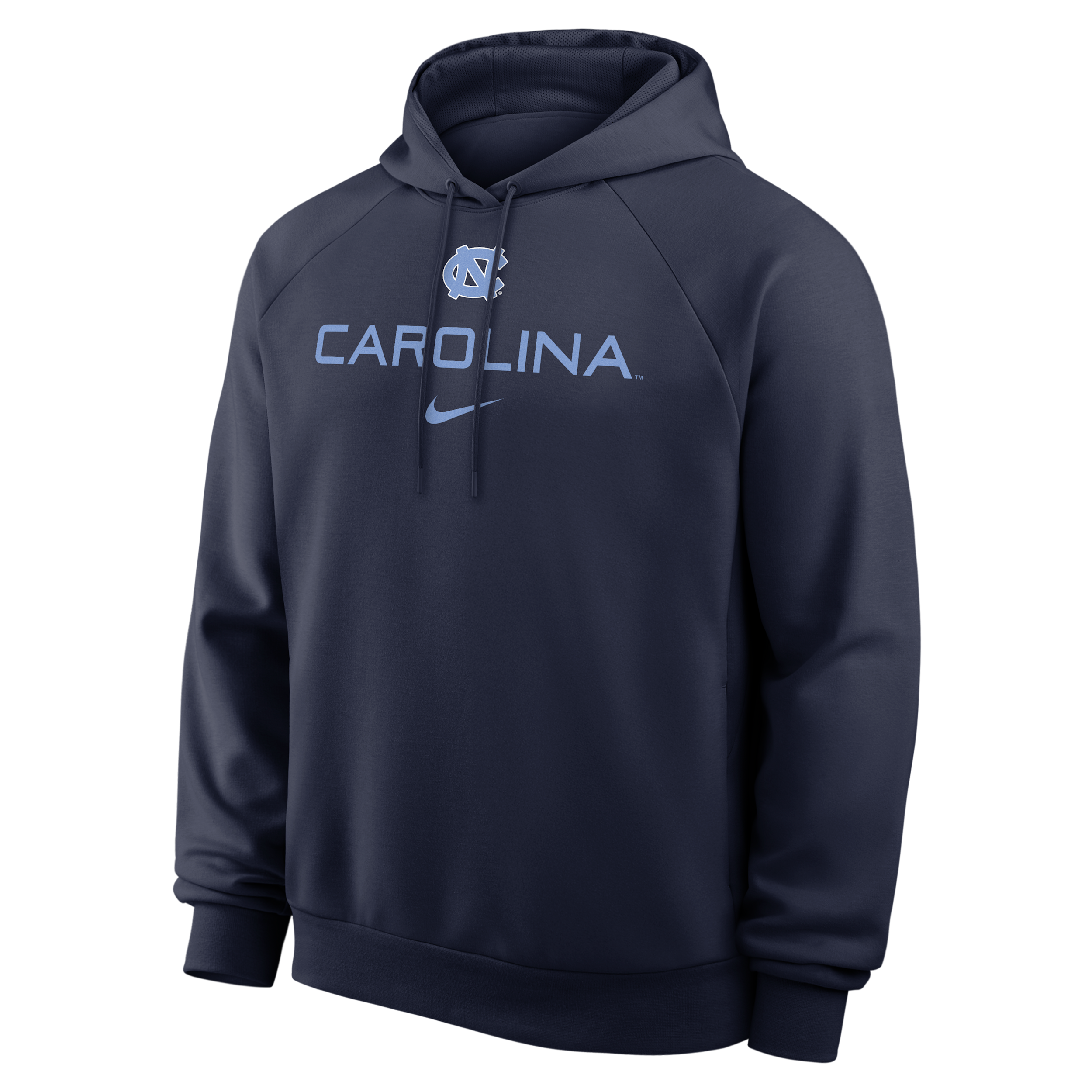 North Carolina Premium Performance Nike Men's Dri-FIT College Pullover Hoodie in Blue | 03EJ41SNCN-YT6