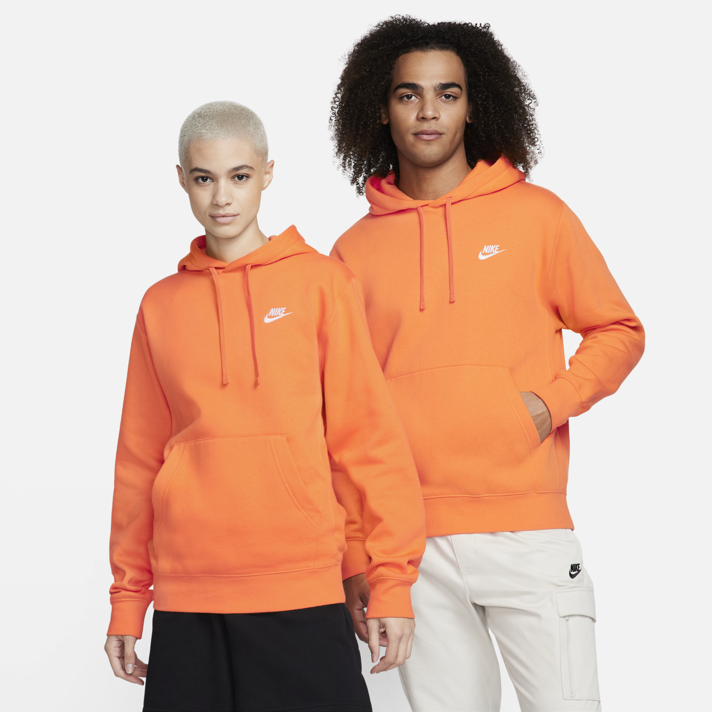 Nike Men's  Sportswear Club Fleece Pullover Hoodie In Orange