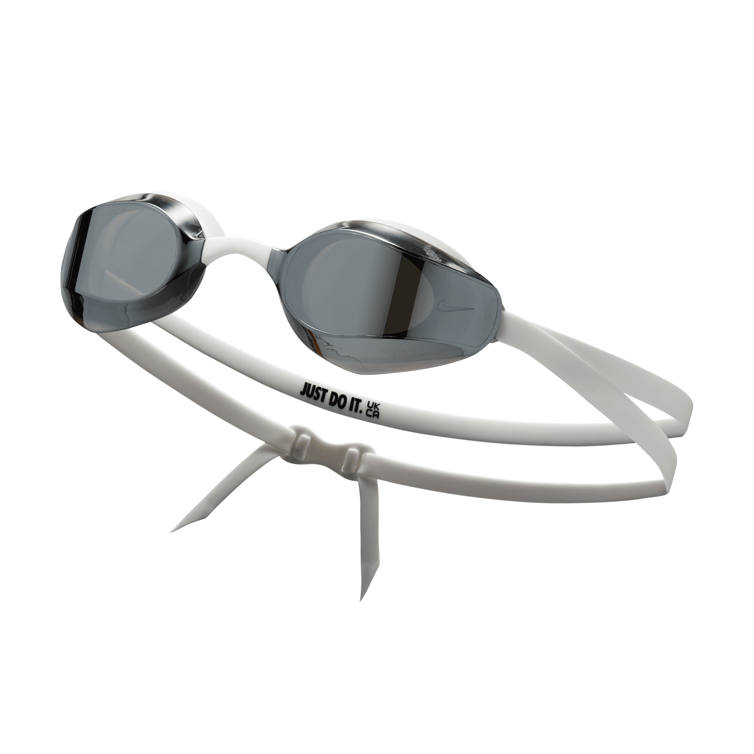 Nike Unisex Vapor Mirrored Swim Goggles In White