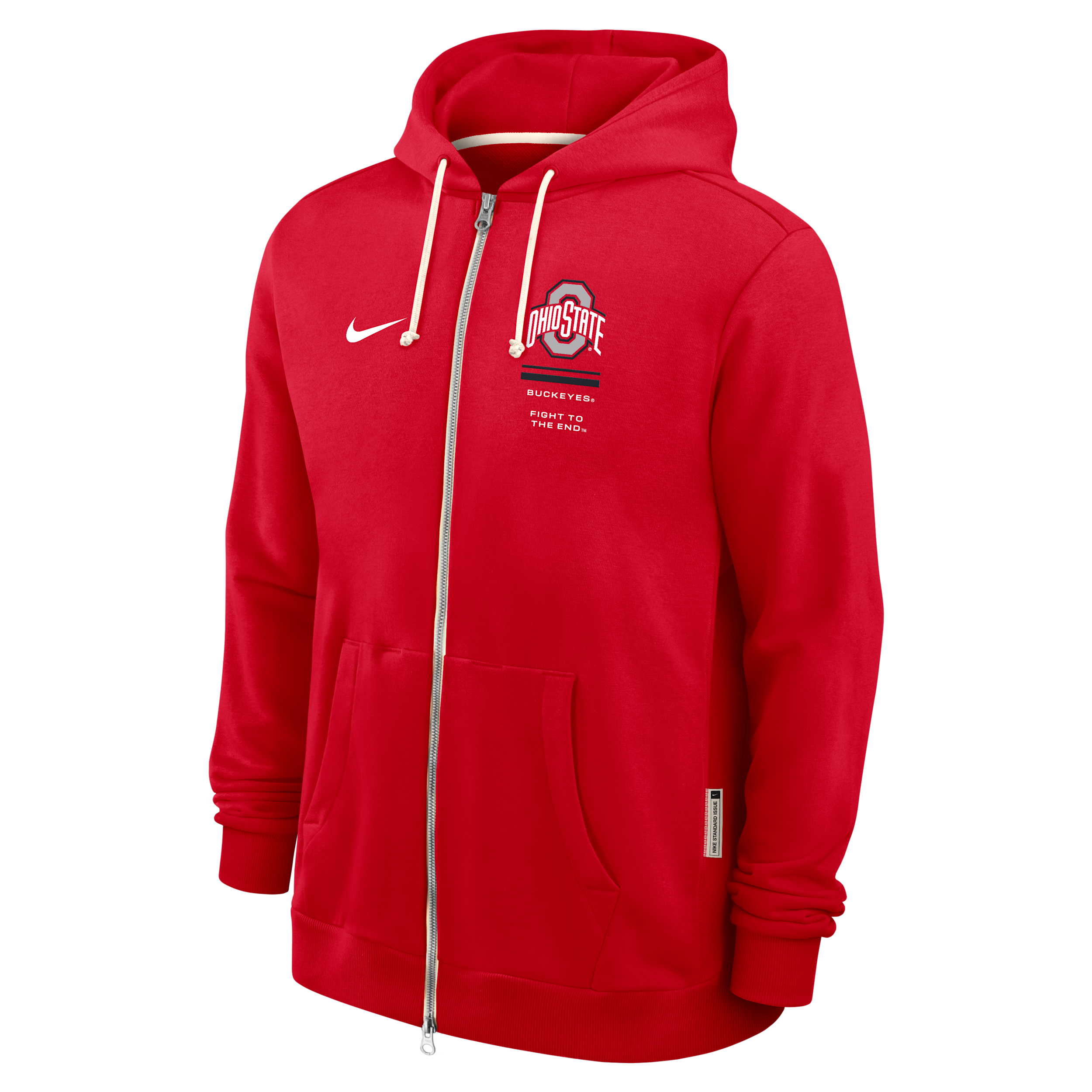 Nike Men's Scarlet Ohio State Buckeyes 2026 Sideline Standard Issue Dri-fit Full-Zip Hoodie - Scarlet