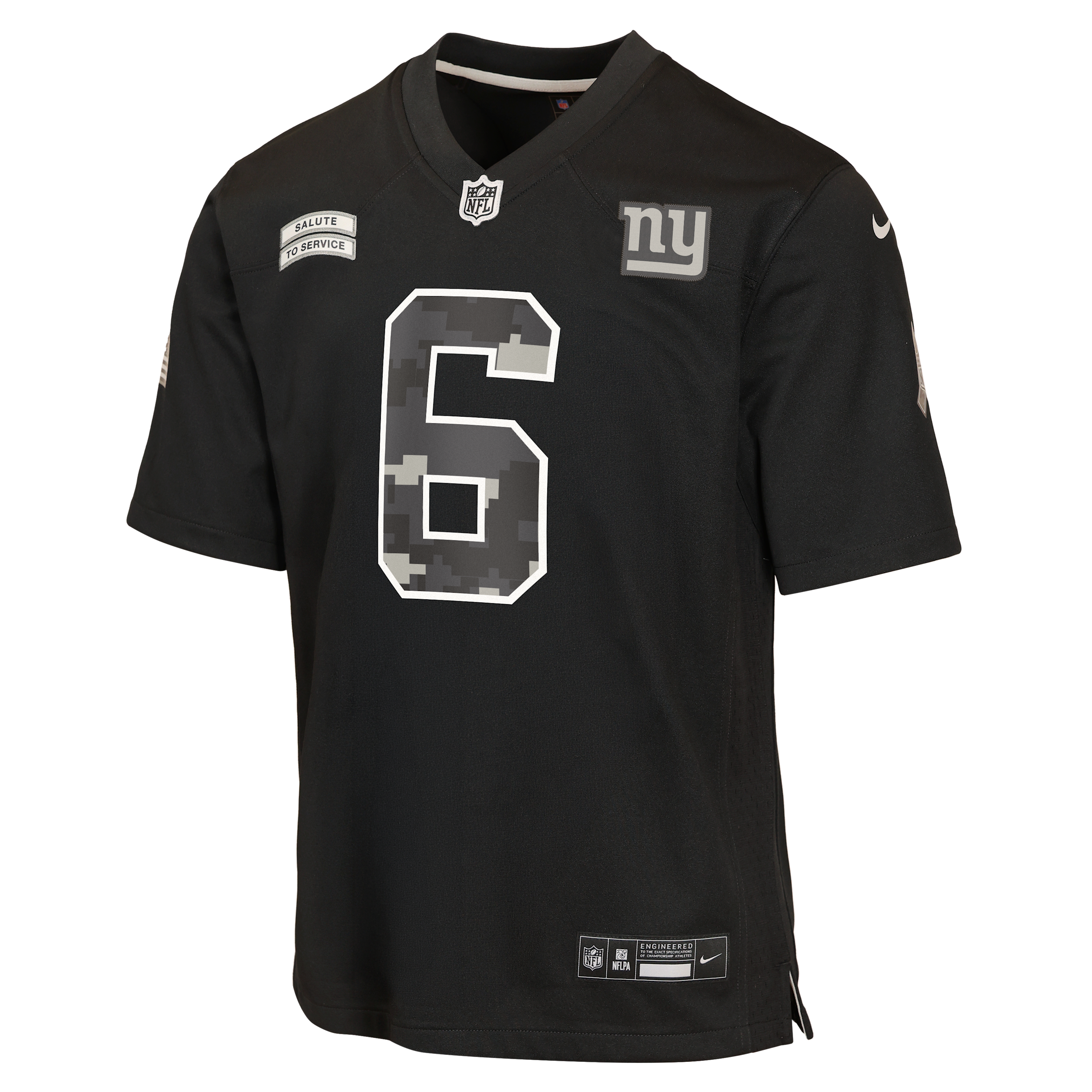 Jaxson Dart New York Giants Salute to Service Big Kids' Nike NFL Game Jersey in Black | Z1B7FEOANYGJD-NAW