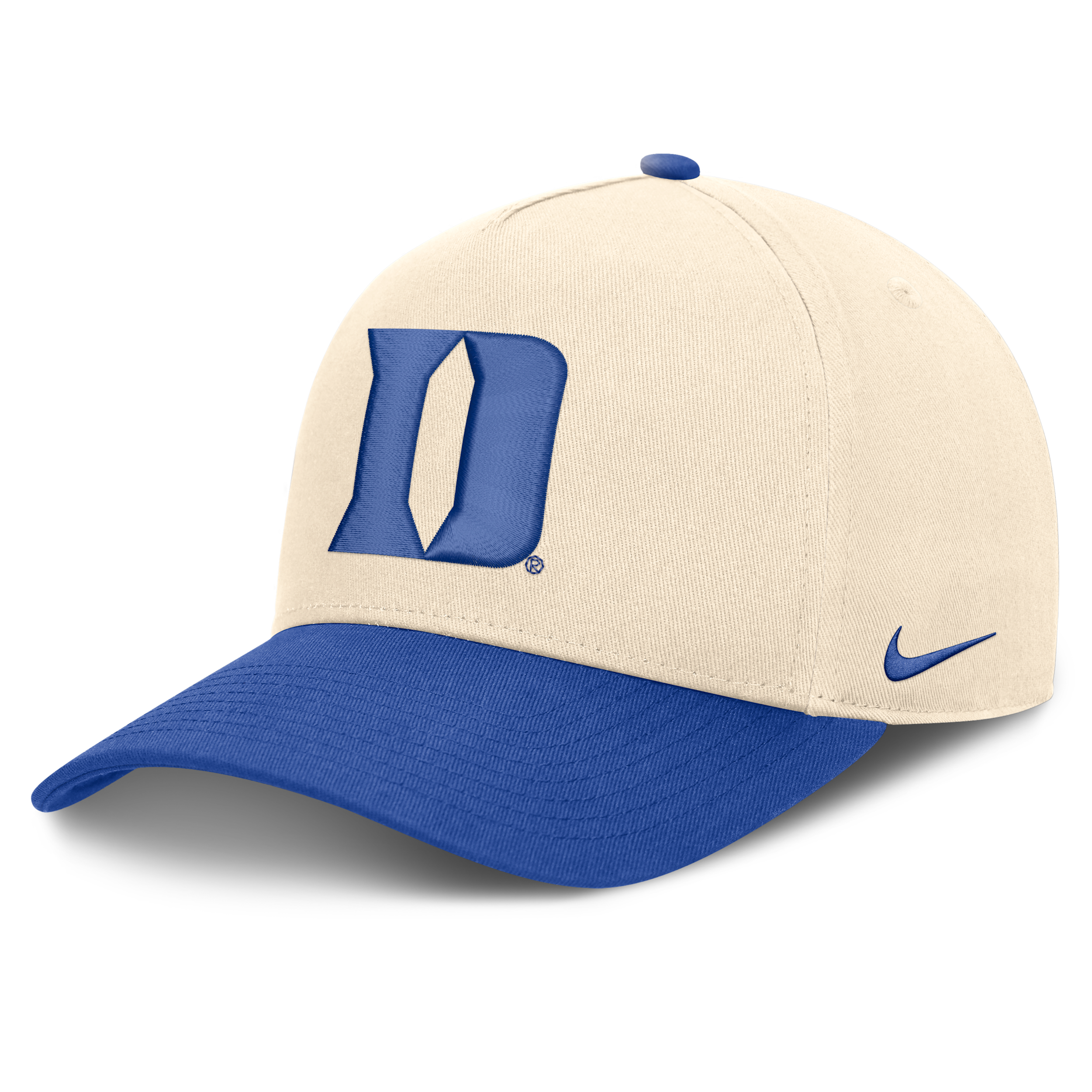 Nike Men's and Women's Natural/Royal Duke Blue Devils Campus Prep Rise Adjustable Hat - Natural, Royal