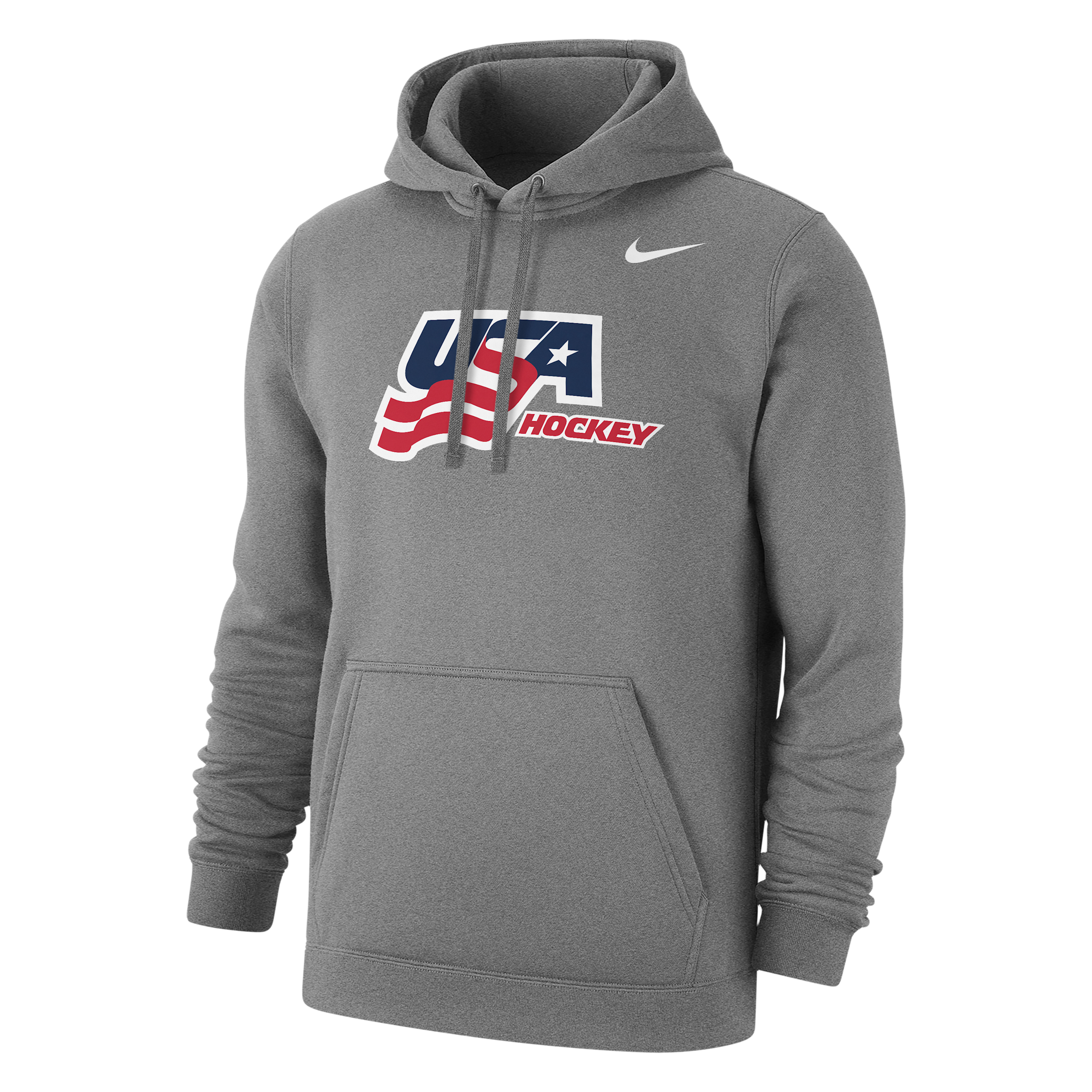 Nike Men's Fanwear Collection Hockey Club Fleece Pullover Hoodie in Grey | M31777USAH-DHR