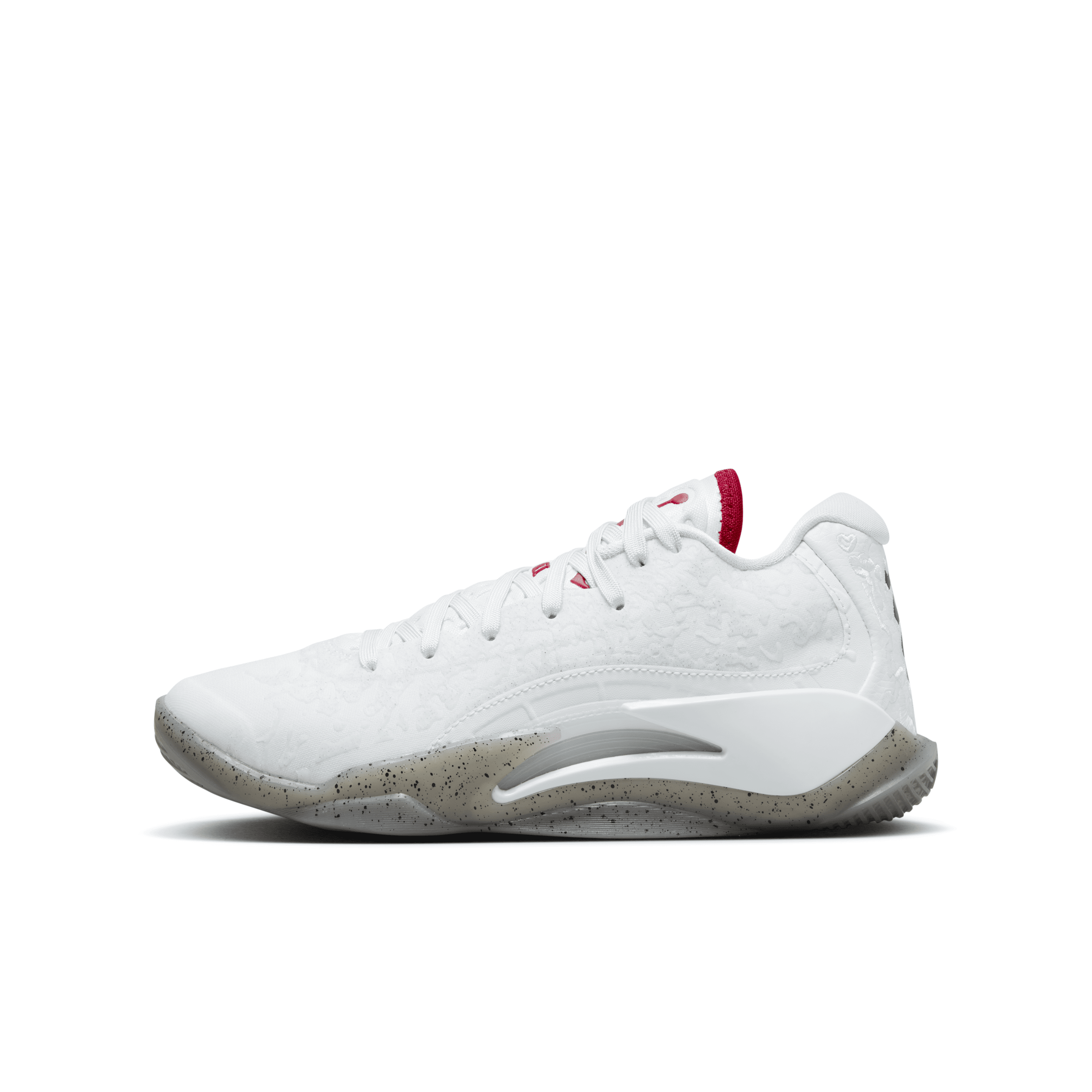 Jordan Nike Zion 3 "fresh Paint" Big Kids' Basketball Shoes In White/grey/university Red