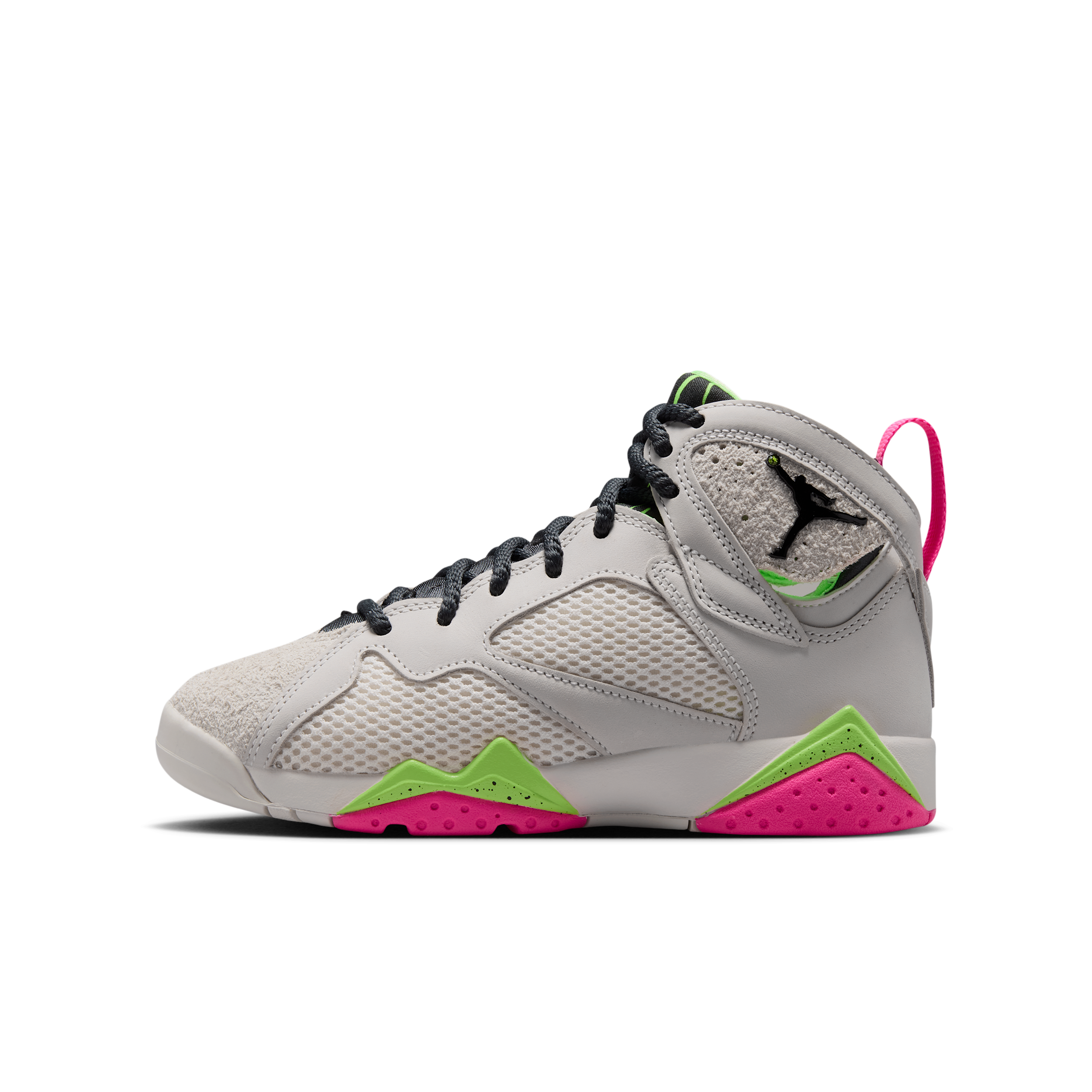 Jordan Boys Retro 7 - Boys' Grade School Basketball Shoes - Phantom / Lime Blast / Pink Size 7.0