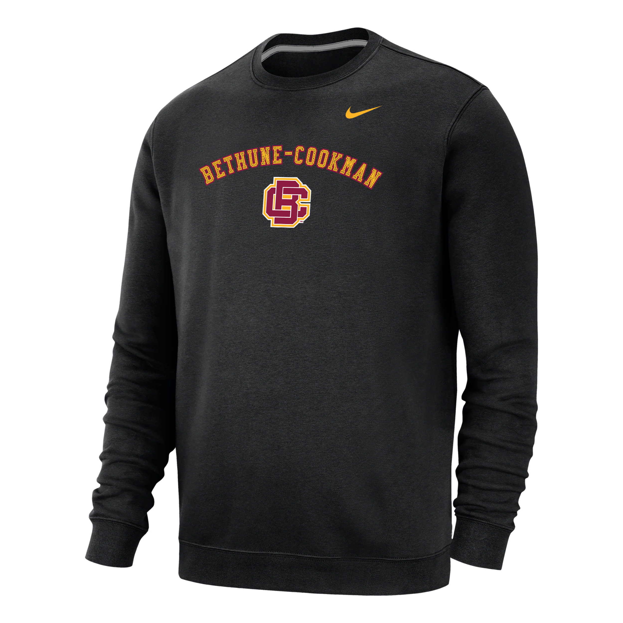 Nike Men's College Club Fleece (bethune-cookman) Sweatshirt In Black