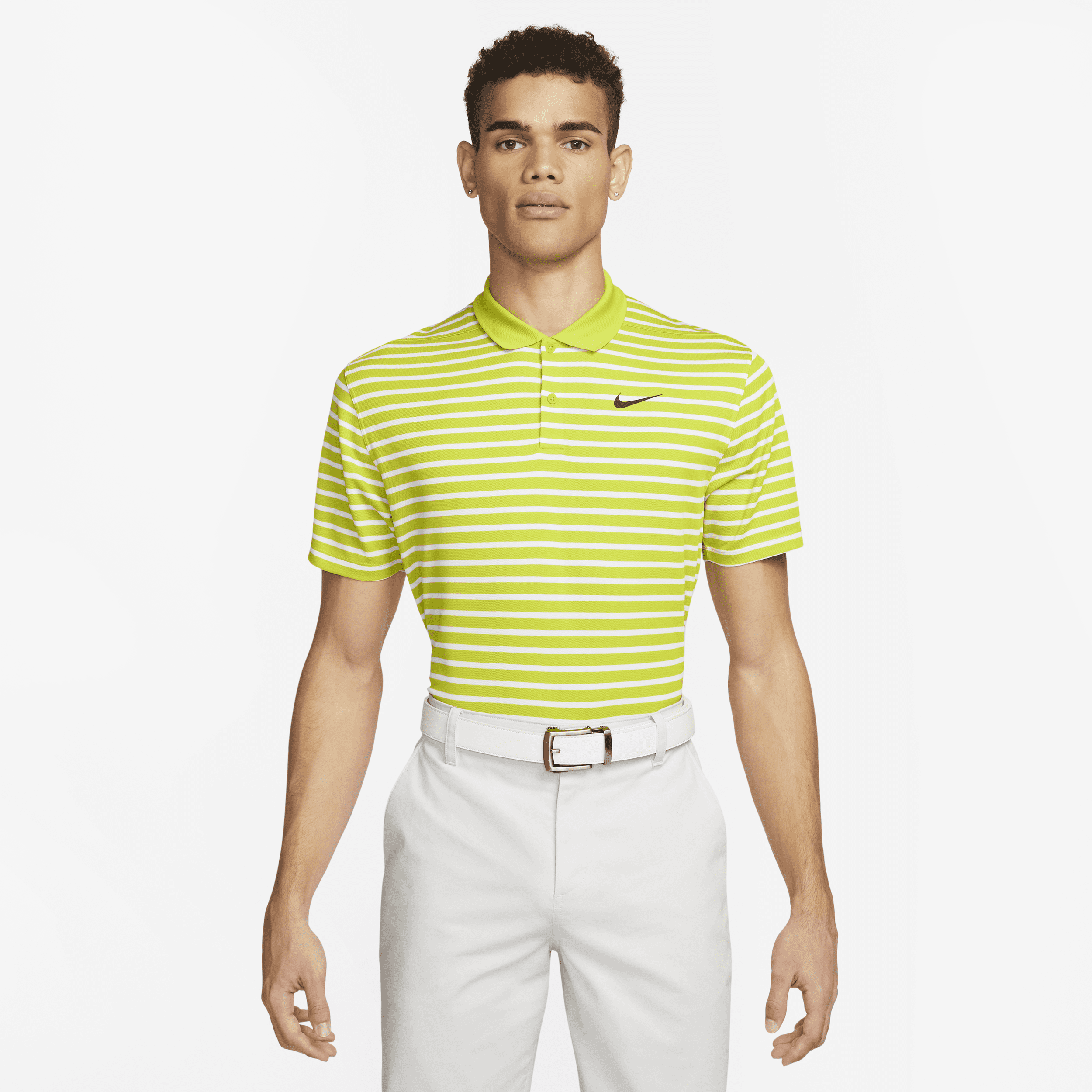 Nike Men's Dri-fit Victory Striped Golf Polo In Green