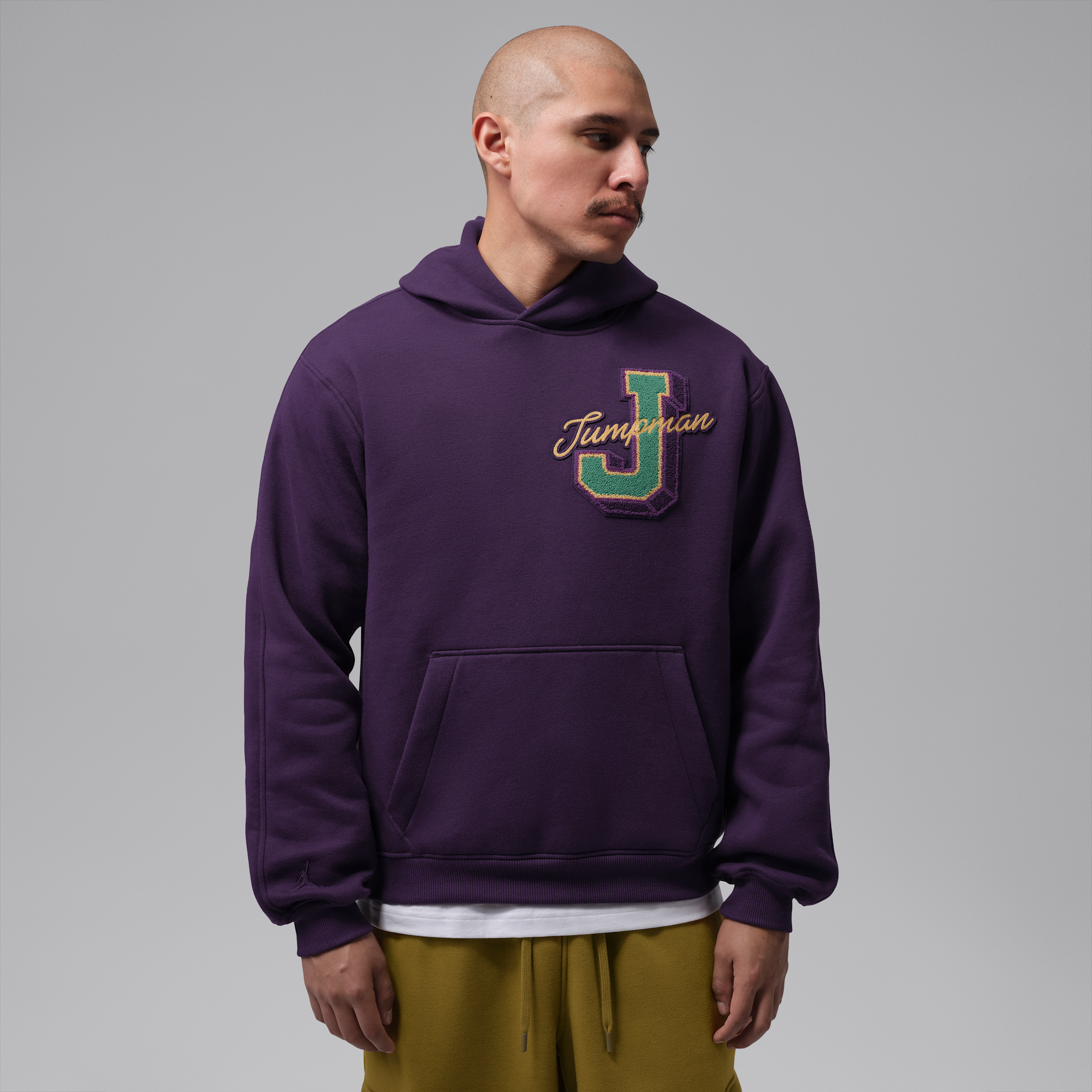 Men's Jordan Brooklyn Statement Pullover Hoodie in Purple | IZ4030-585