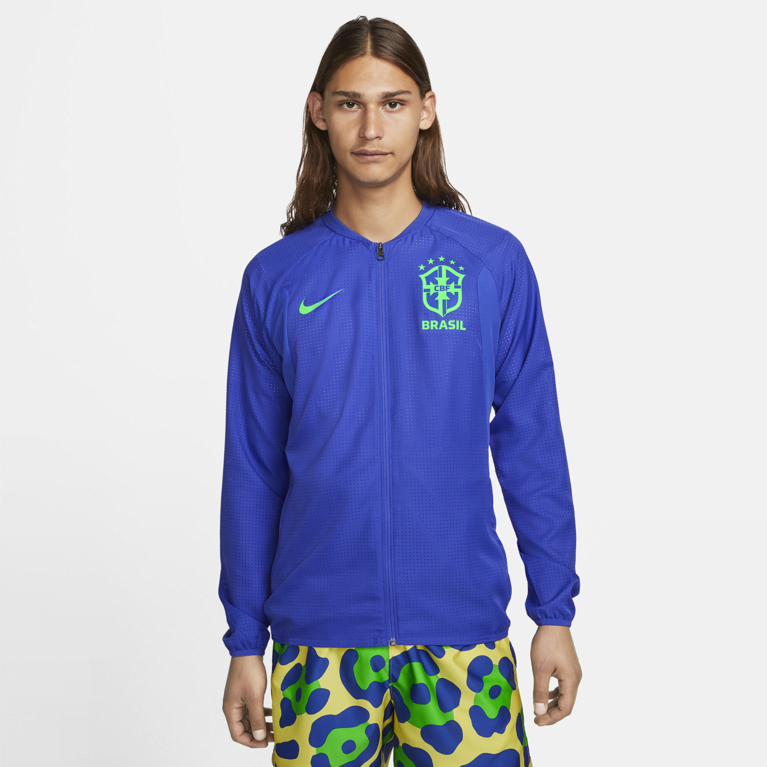 Nike Brasil Academy Awf  Men's Dri-fit Woven Soccer Jacket In Blue