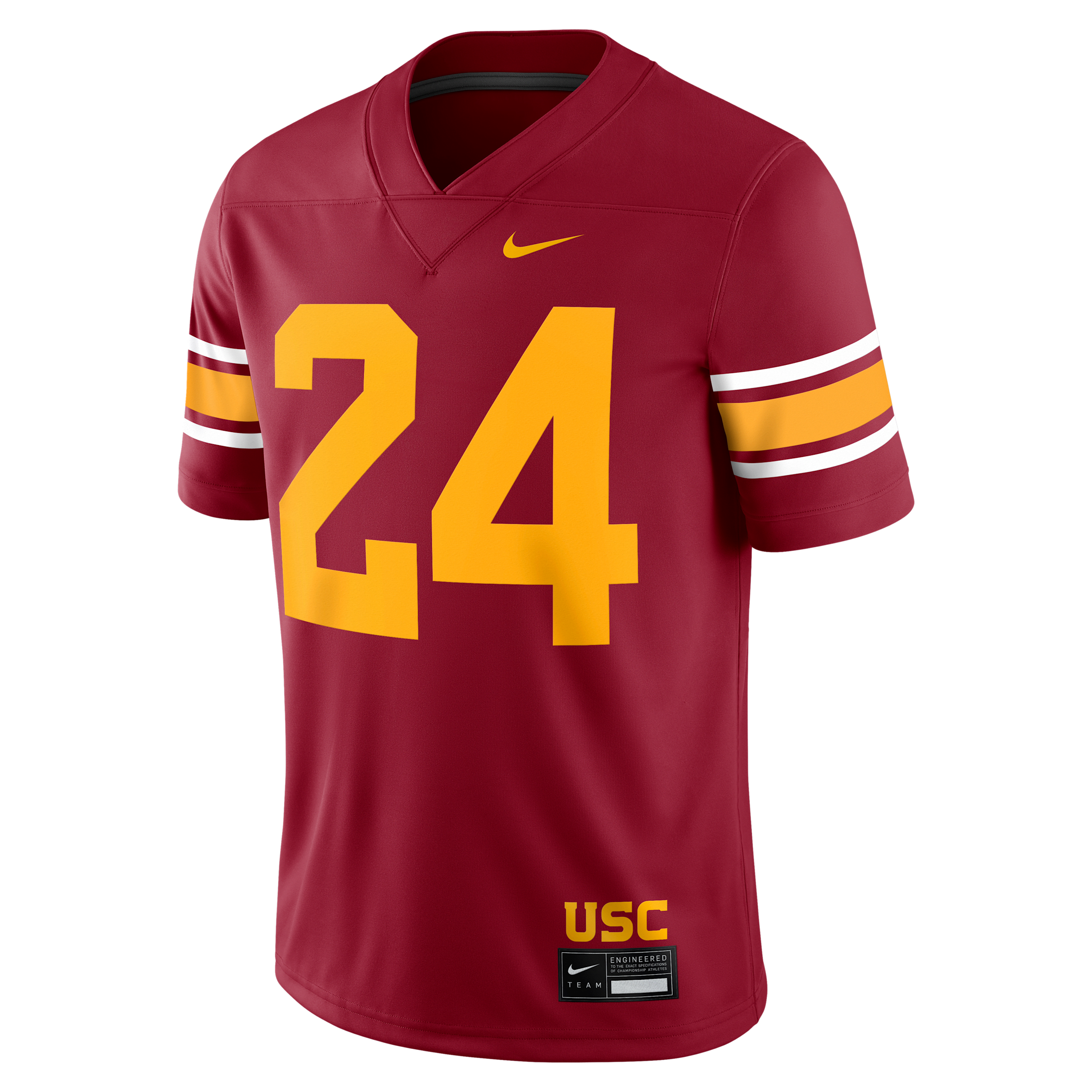 Nike Men's USC Trojans #24 Cardinal Dri-FIT Replica Football Game Jersey, Small, Red