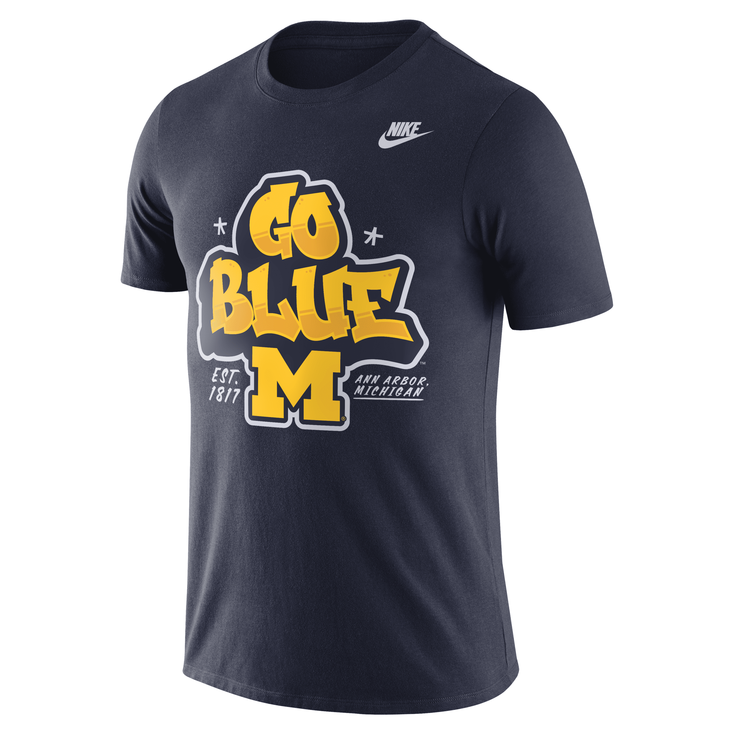 Michigan Go Blue Italian NLA T-Shirt - Midnight Navy