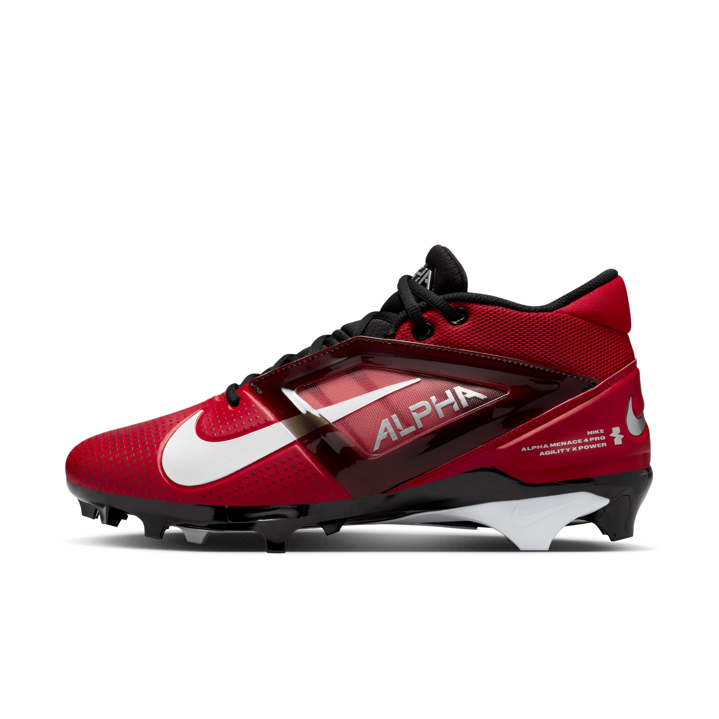 Shop Nike Men's Alpha Menace 4 Pro Football Cleats In Red