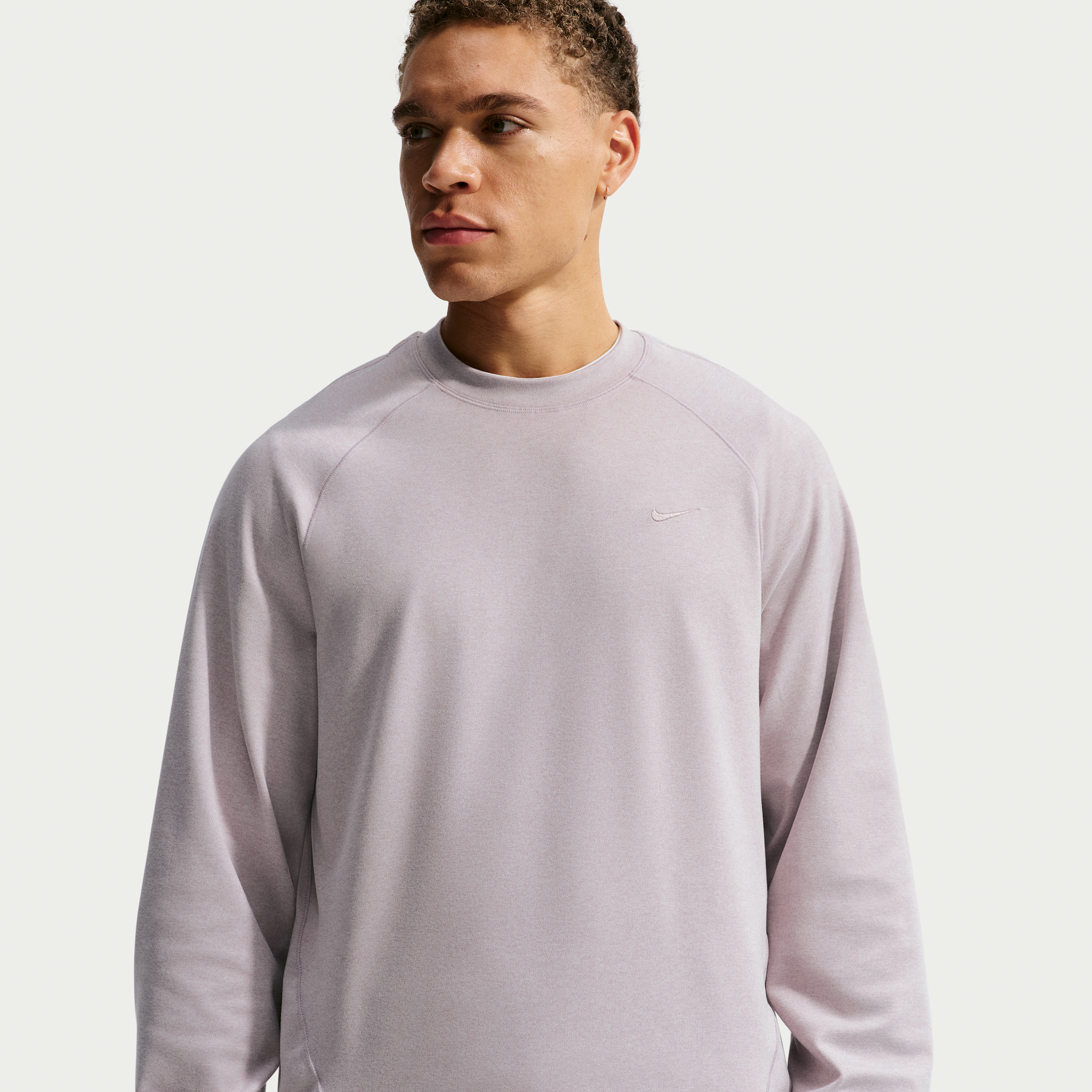 Nike Men's Primary NanoKnit Dri-FIT UV Protection Long-Sleeve Performance Top in Grey | II1302-226