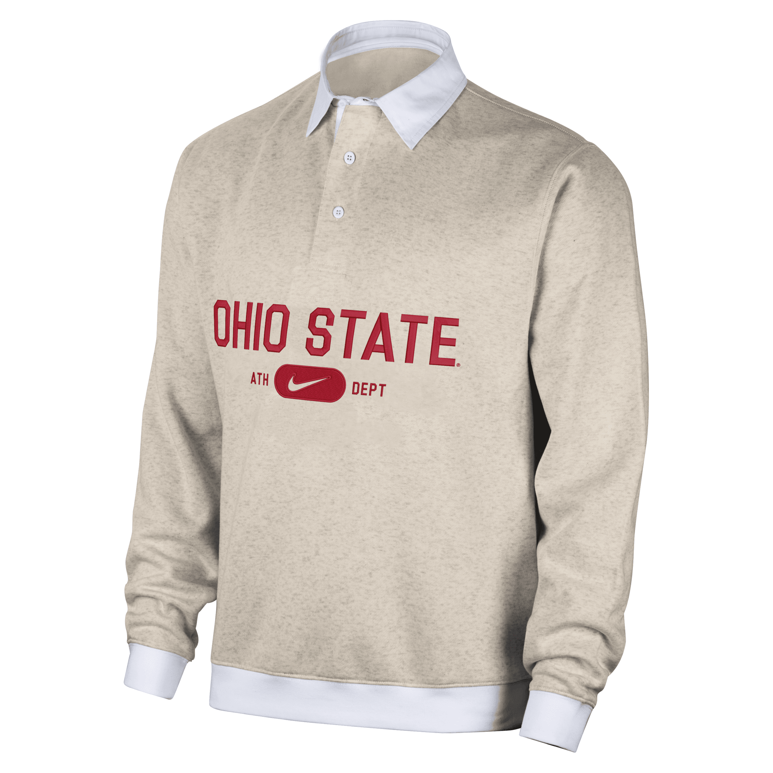 Nike Ohio State Club Fleece  Men's College Long-sleeve Polo In Brown