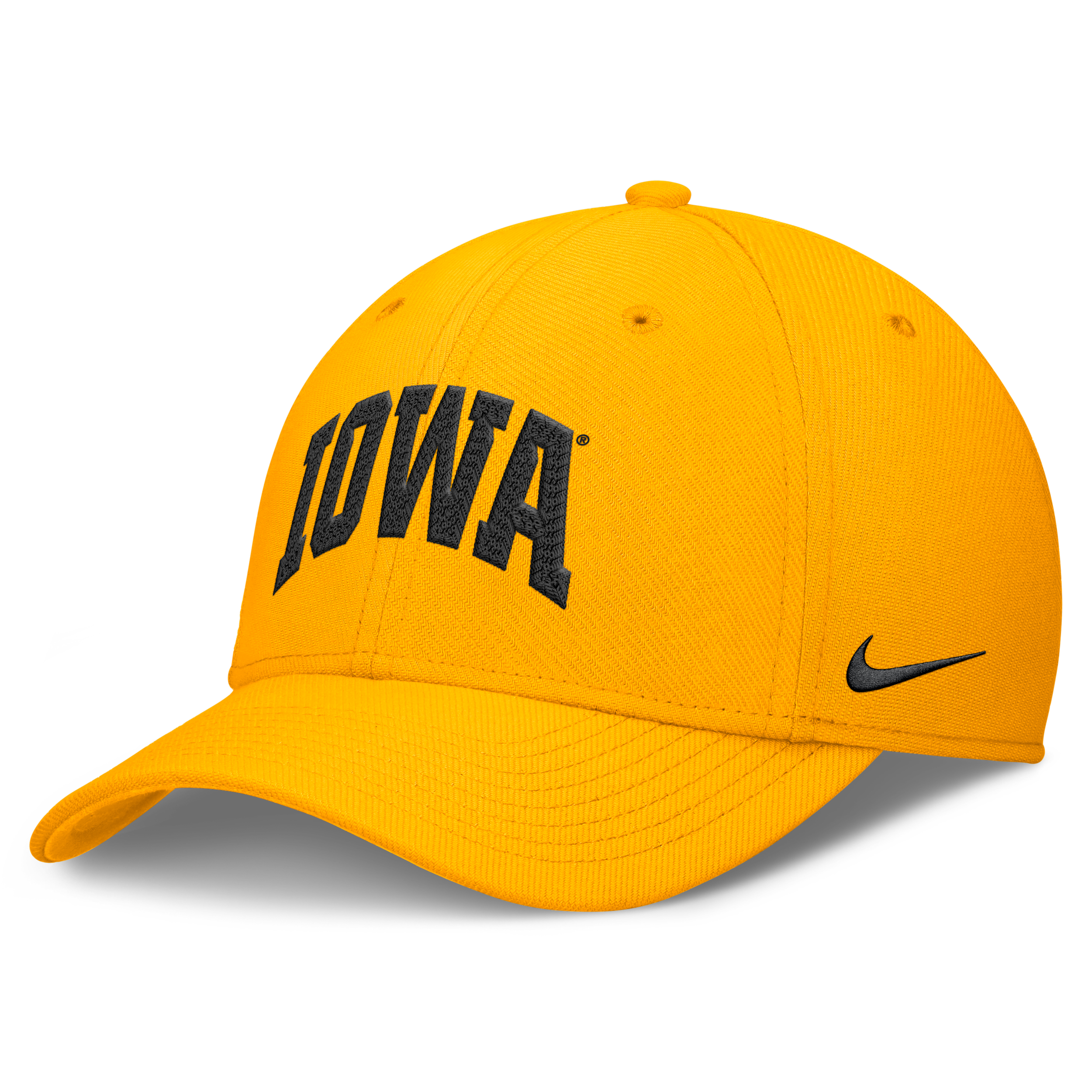 Iowa Classic Swooshflex Nike Men's Dri-FIT College Hat in Yellow | NC0376IIA-KLK