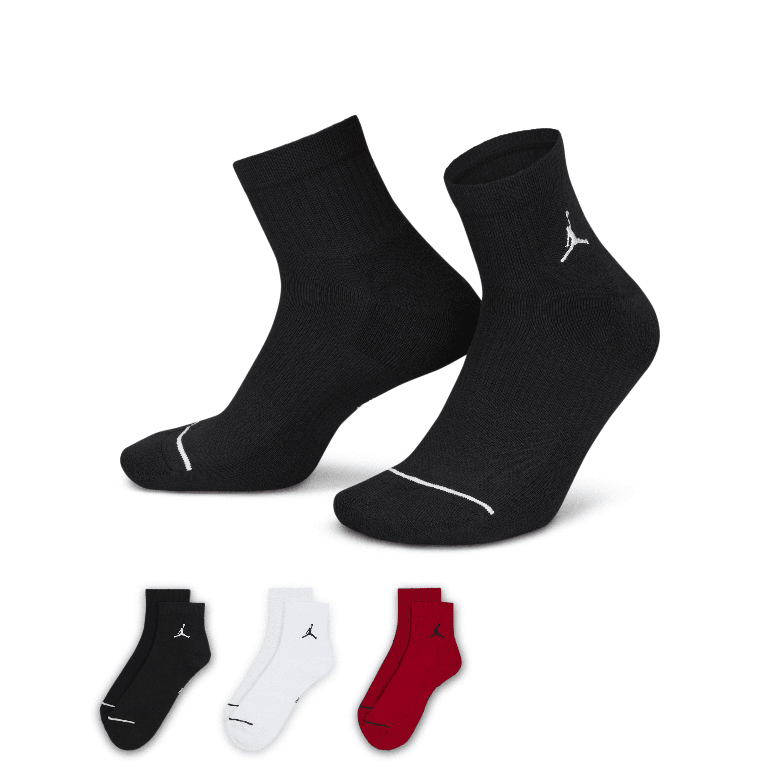 Jordan Everyday Ankle Socks (3 Pairs) In Multicolor