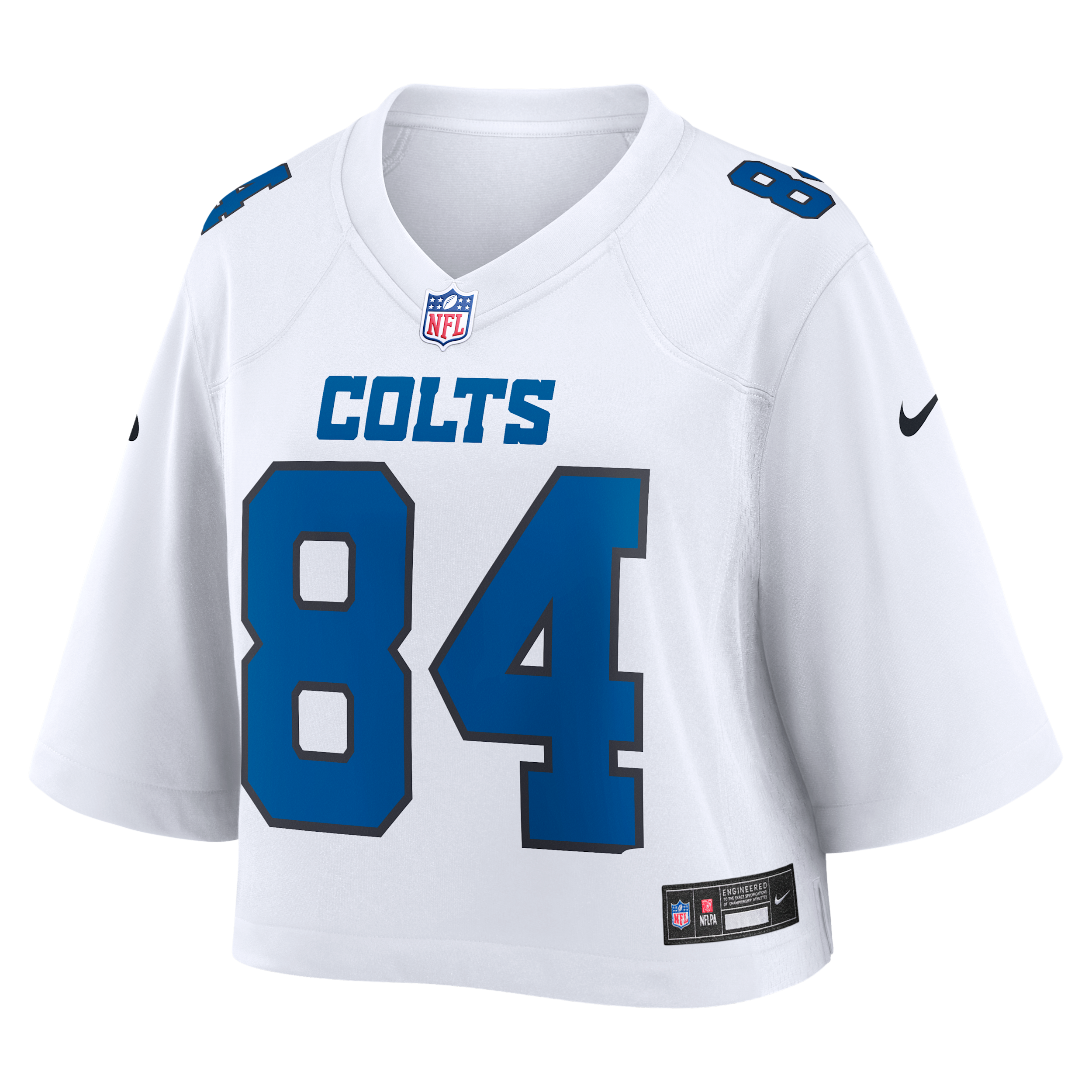 Tyler Warren Indianapolis Colts Nike Women's NFL Cropped Tundra Game Jersey in White | WCJF10A98F-HLE