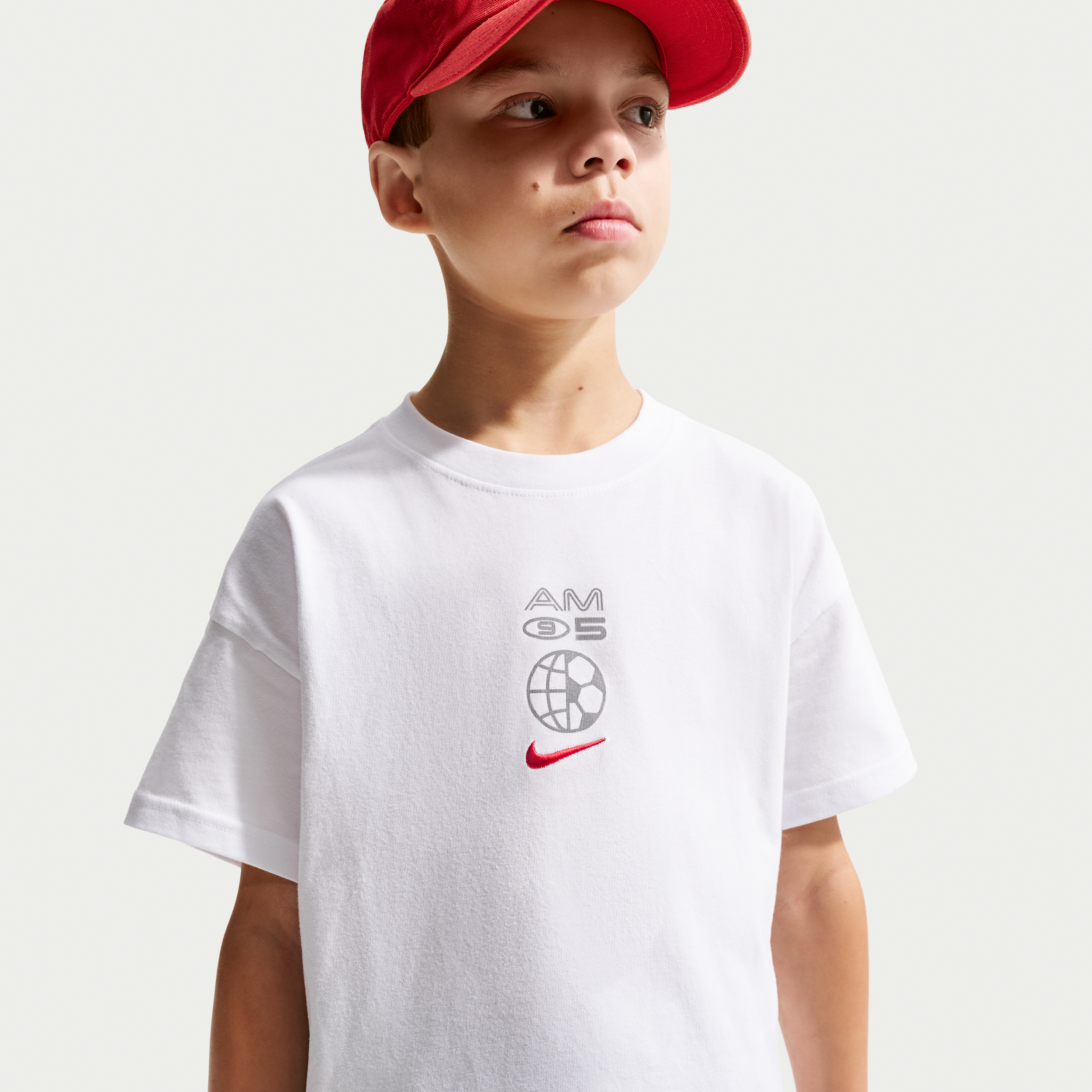 Nike Sportswear Big Kids' T-Shirt in White | IR5186-100
