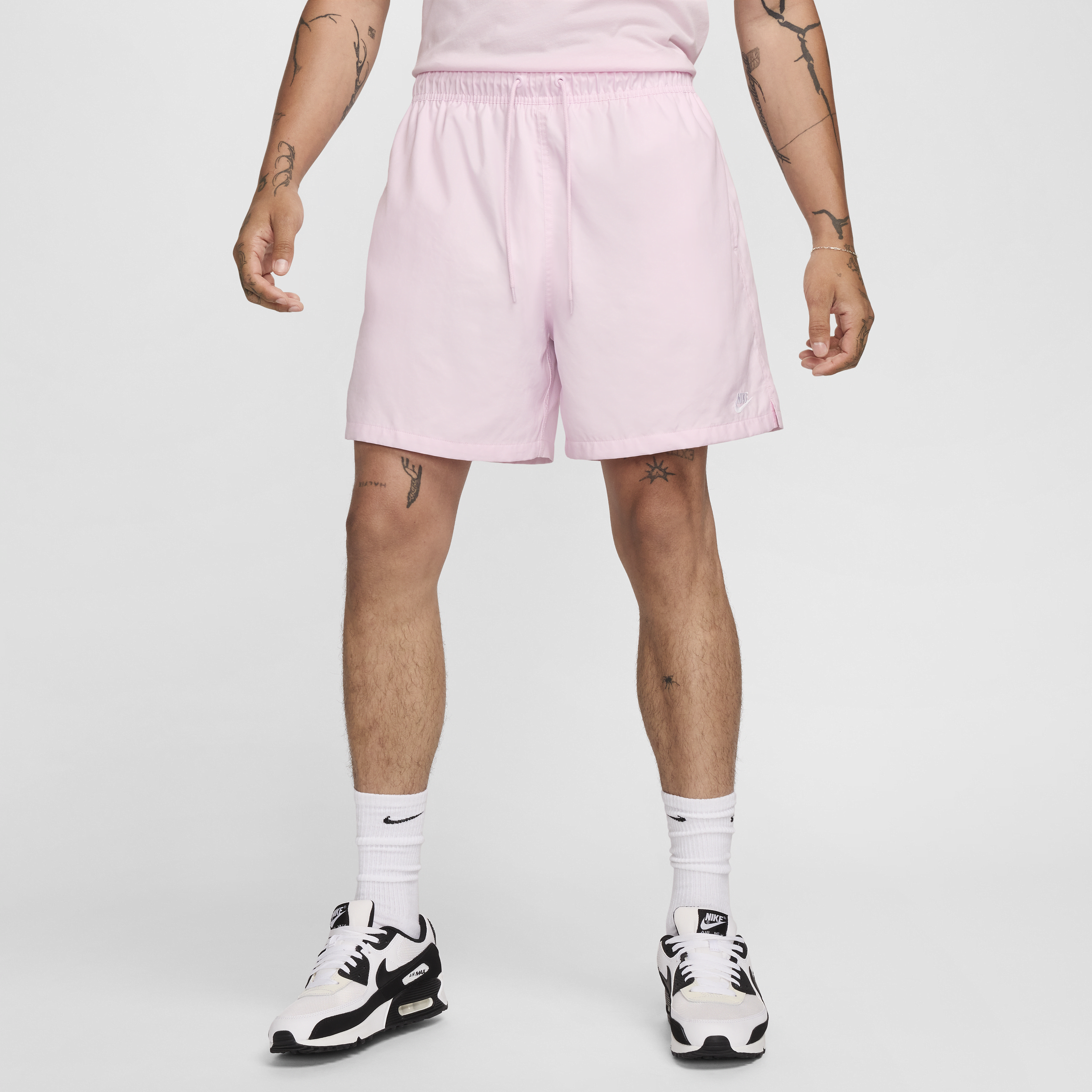 Nike Flow Mens 6" Mid Rise Workout Shorts, Medium, Pink