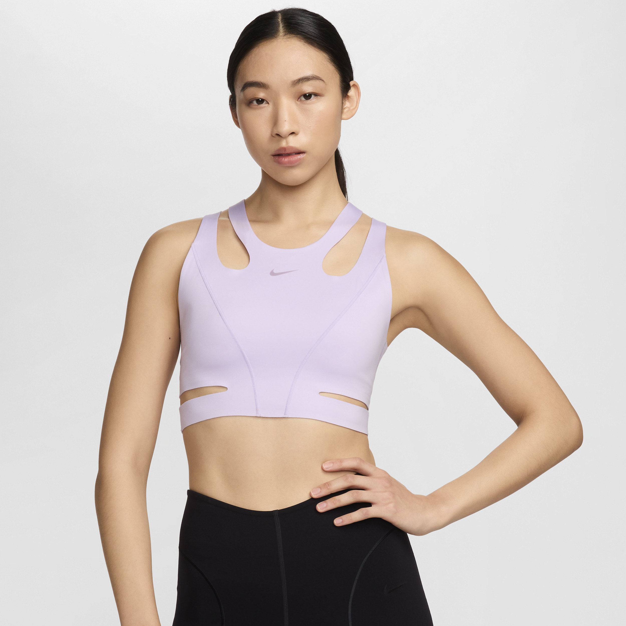 Shop Nike Women's Futuremove Light-support Non-padded Strappy Sports Bra In Purple
