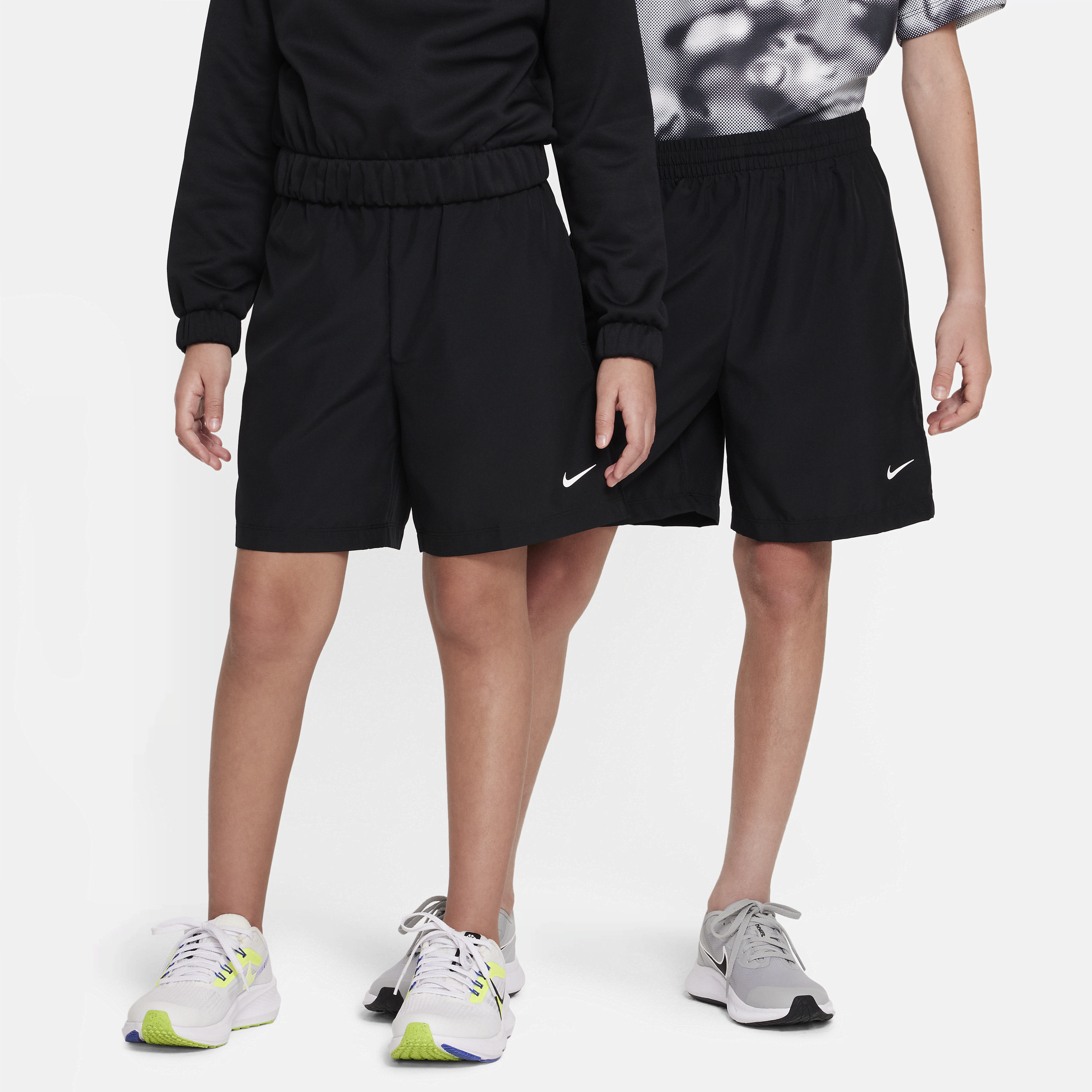 Nike Multi Big Kids' (Boys') Dri-FIT Training Shorts in Black, Size: Medium | DX5382-010