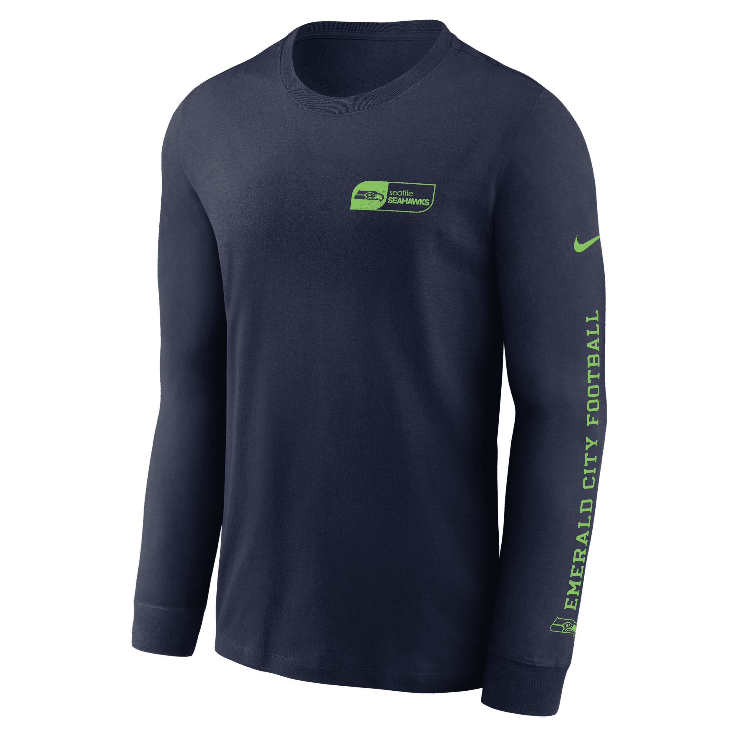 Nike Seattle Seahawks All Out  Men's Nfl Long-sleeve T-shirt In Blue