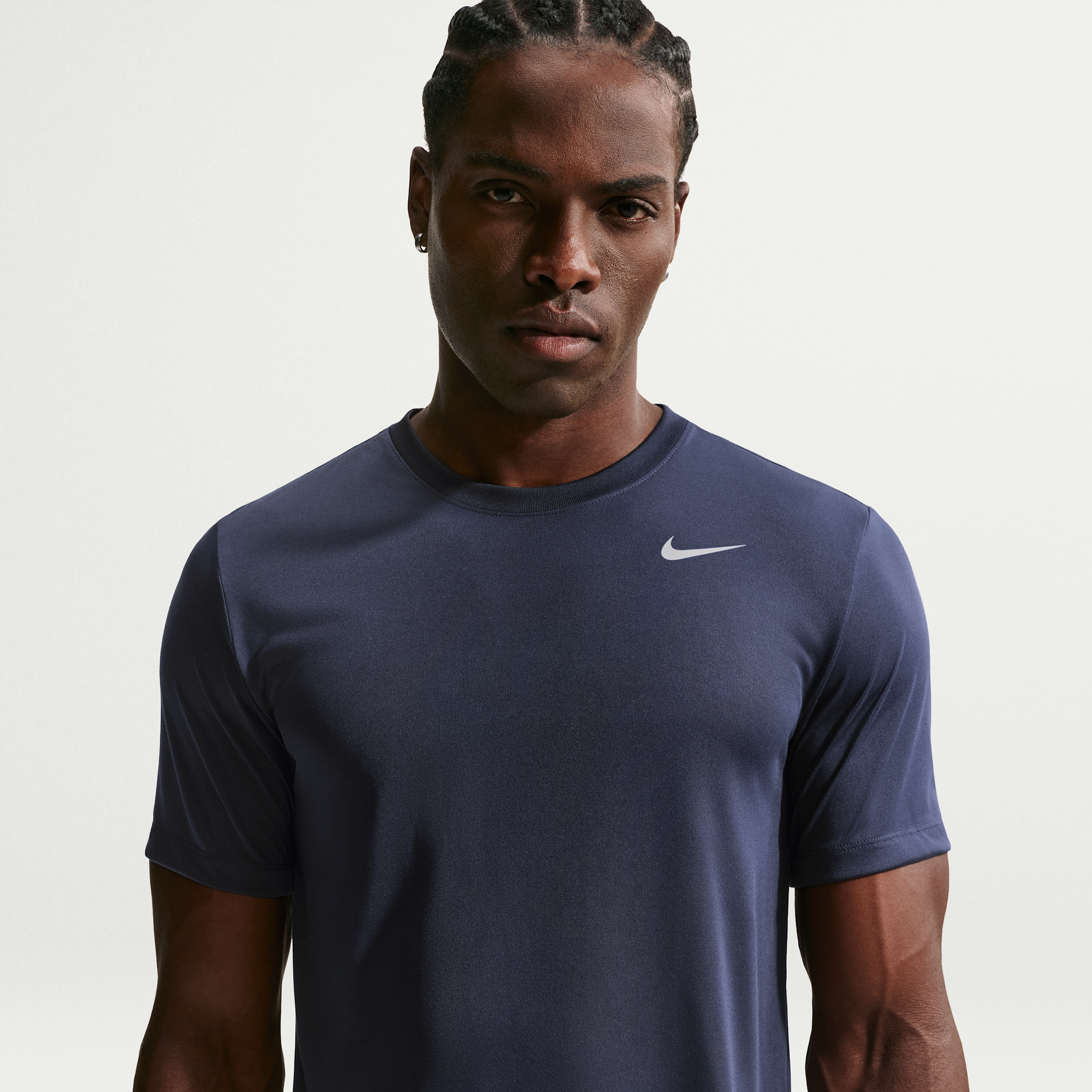 Nike Mens Crew Neck Short Sleeve Quick Dry Active T-Shirt, Medium, Blue