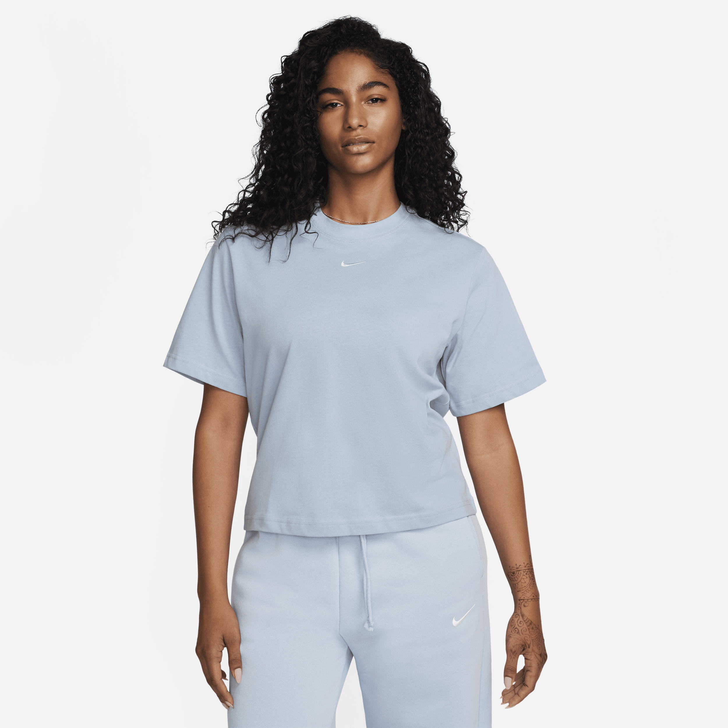 Shop Nike Women's  Sportswear Essential Boxy T-shirt In Blue